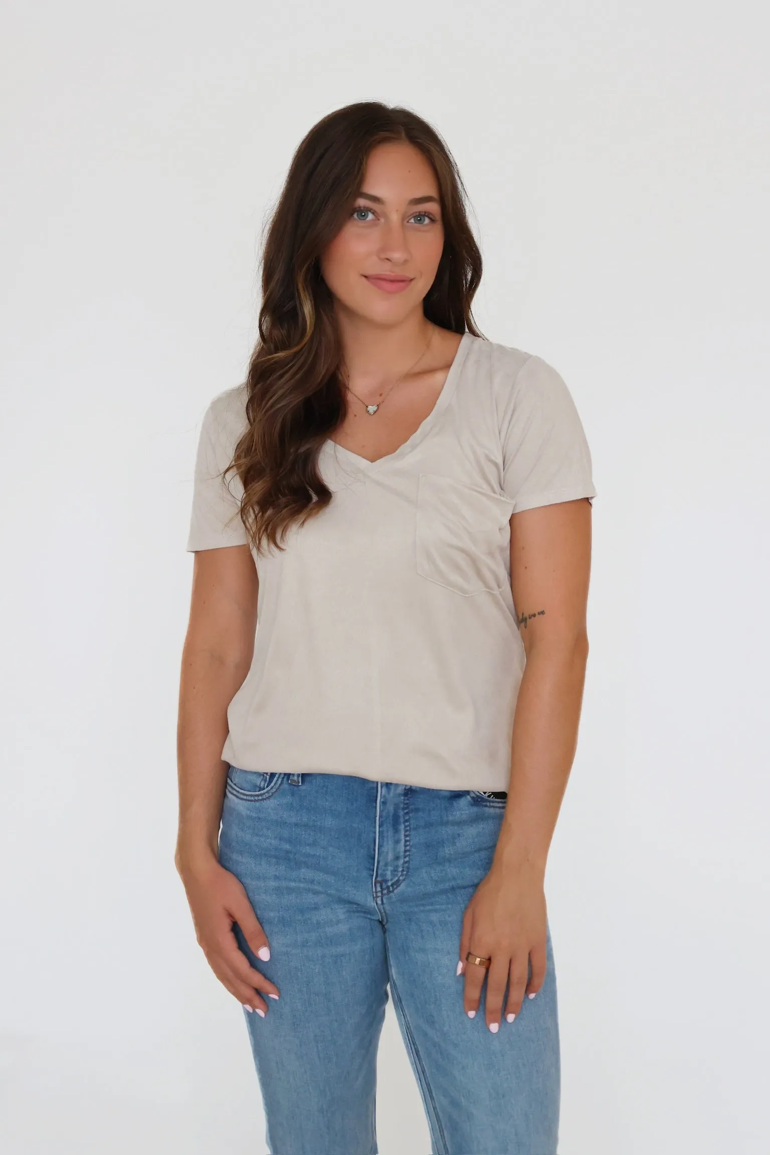 Phoenix V-Neck Tee - Birch TaglessComfort