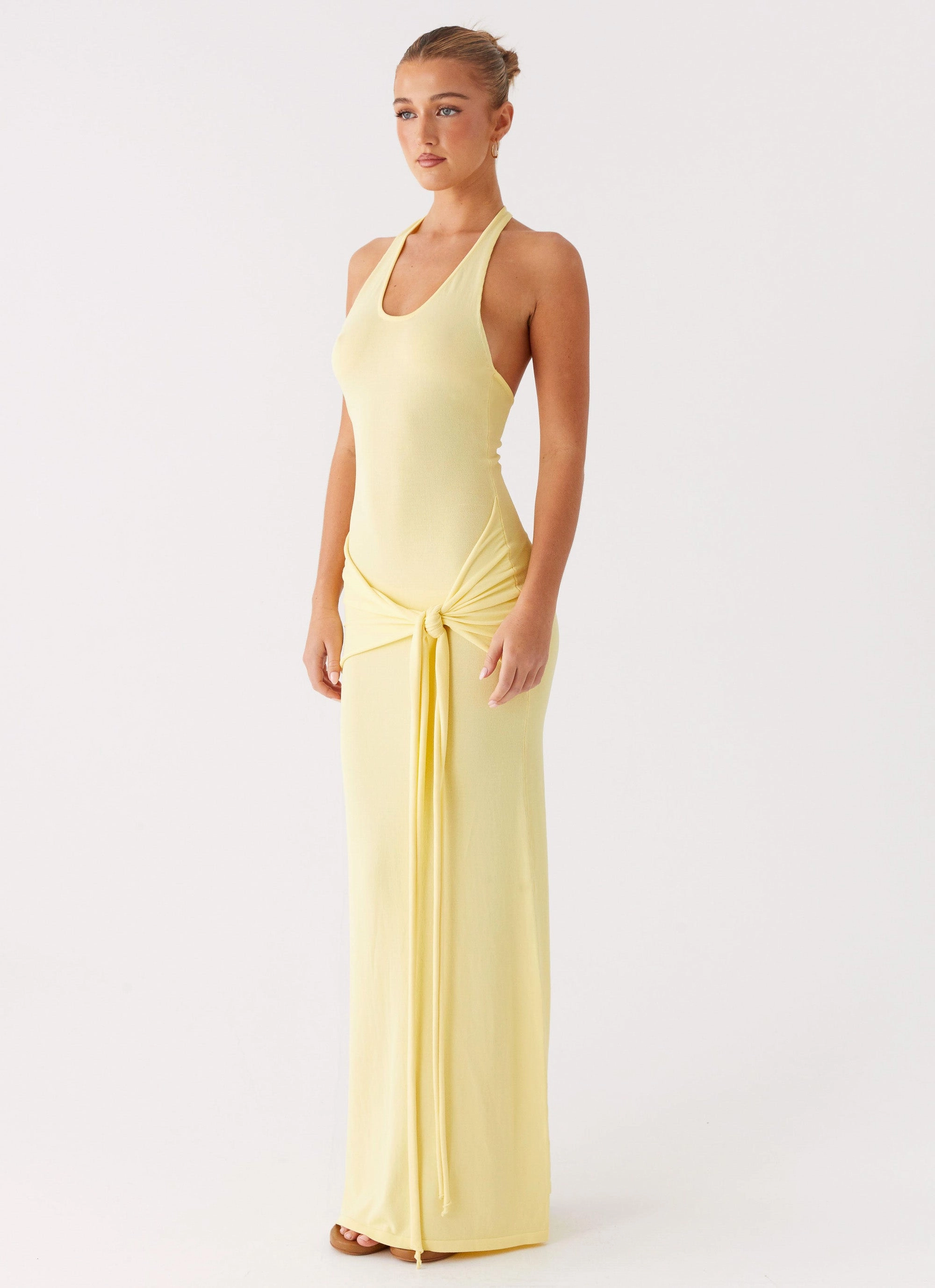 Pina Colada Knit Maxi Dress - Yellow soft fit