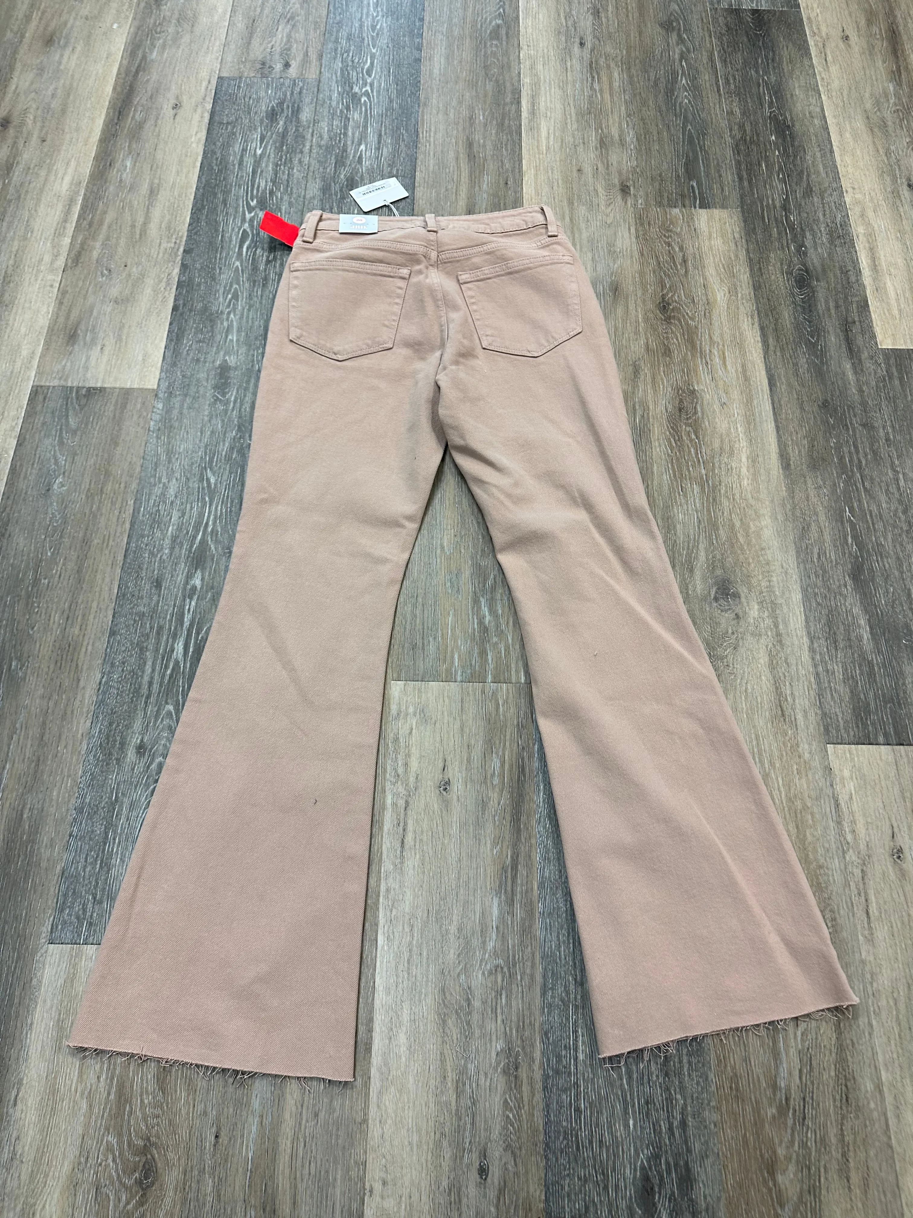 Pink Denim Jeans Flared Just Black, Size 2