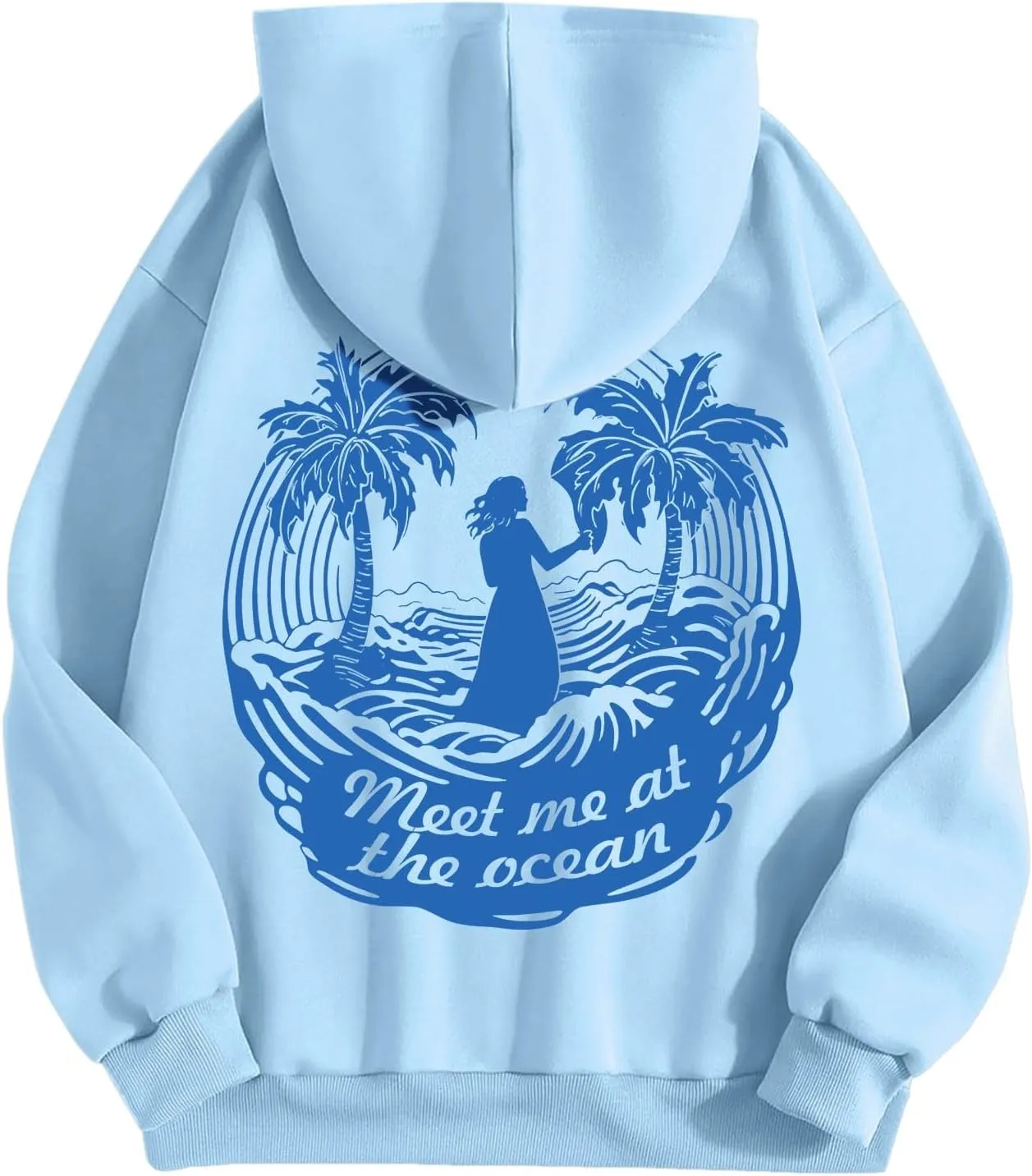 Pink Hoodie for Teen Girls Cute Preppy Clothes Women Fashion Trendy Beach Graphic Sweatshirts Hoodies