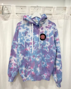 PINK N BLUE tie-dye hoodie