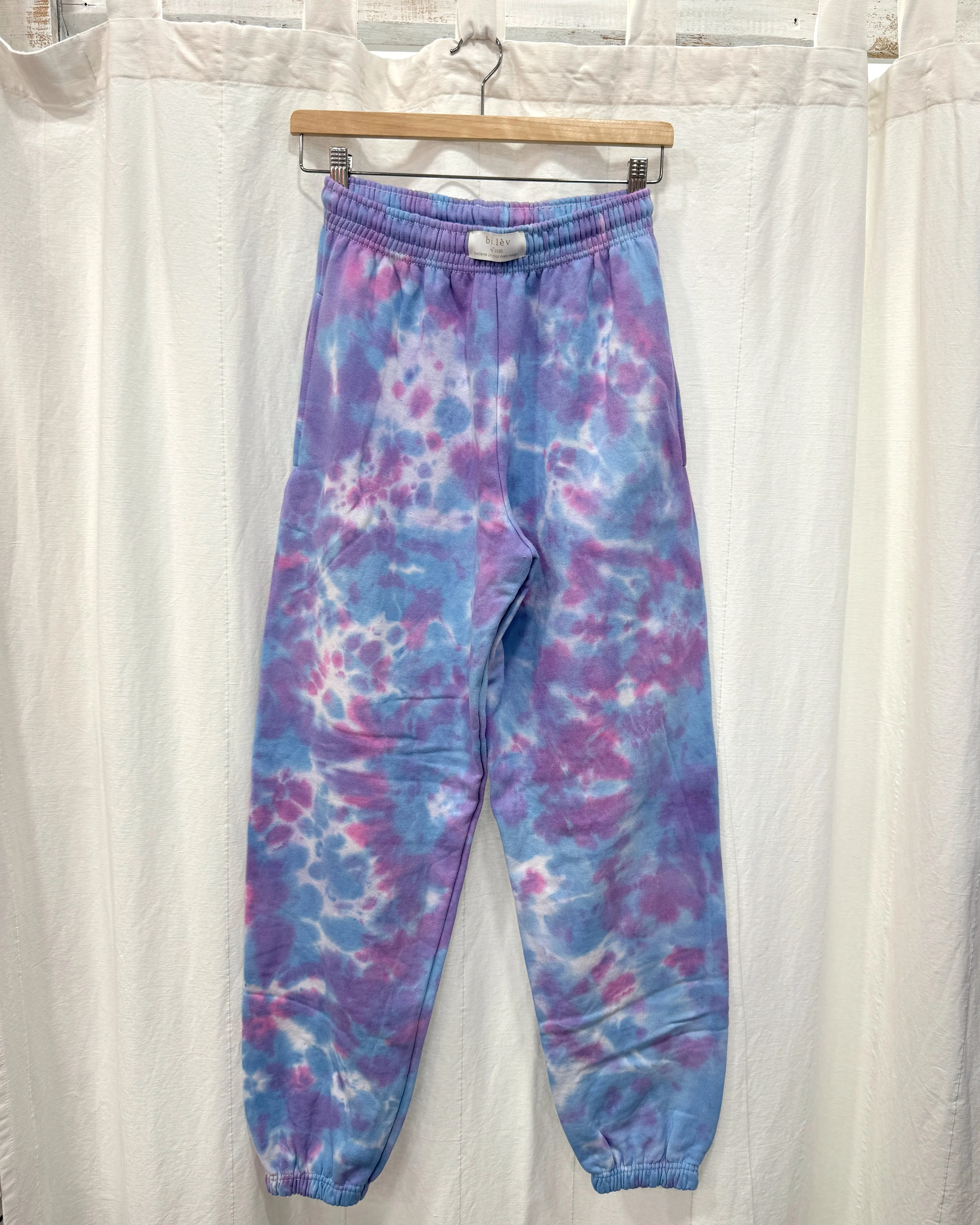 PINK N BLUE tie-dye jogger pants