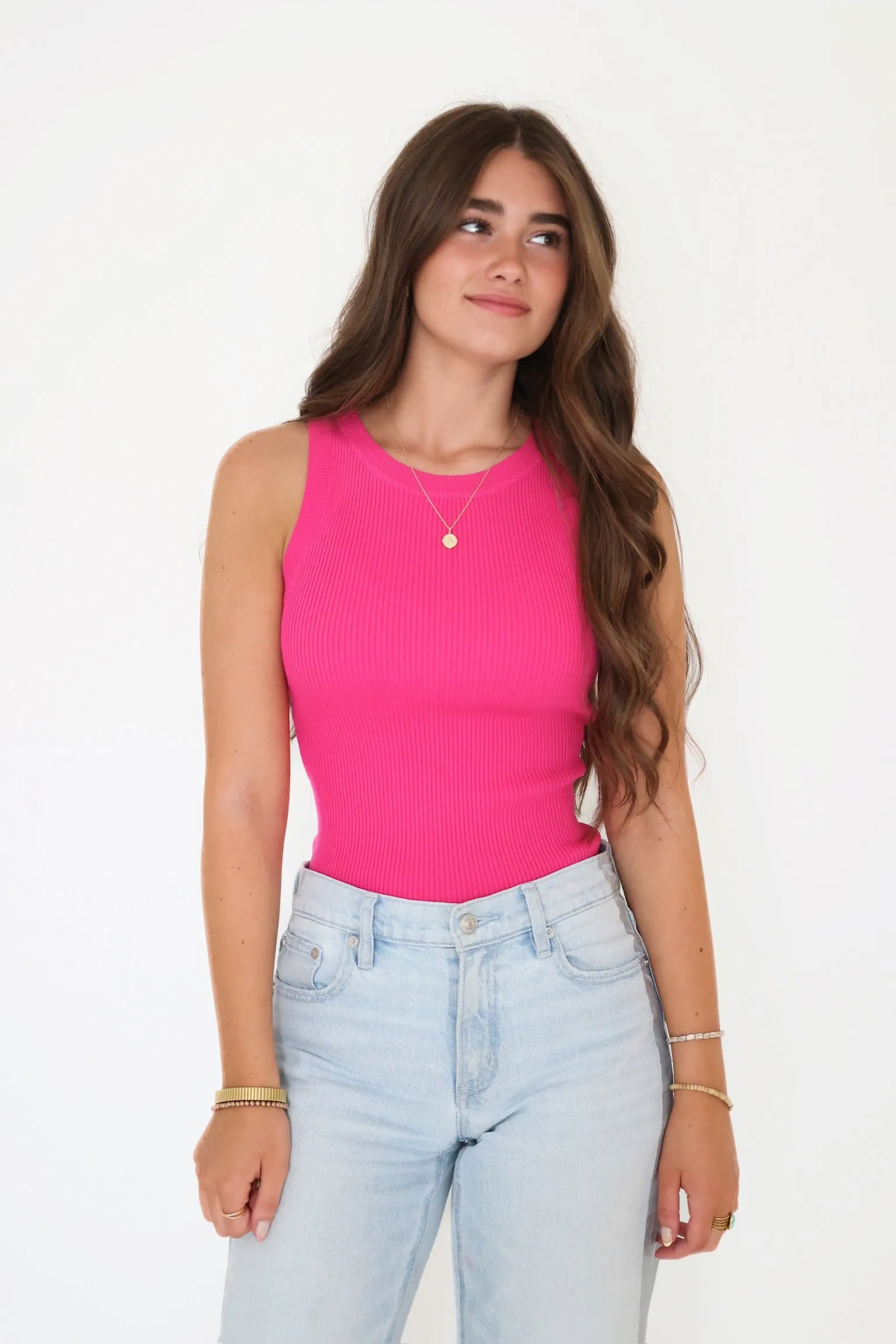 Cool Fabric Versatile Layering Cut Pink Passion Tank