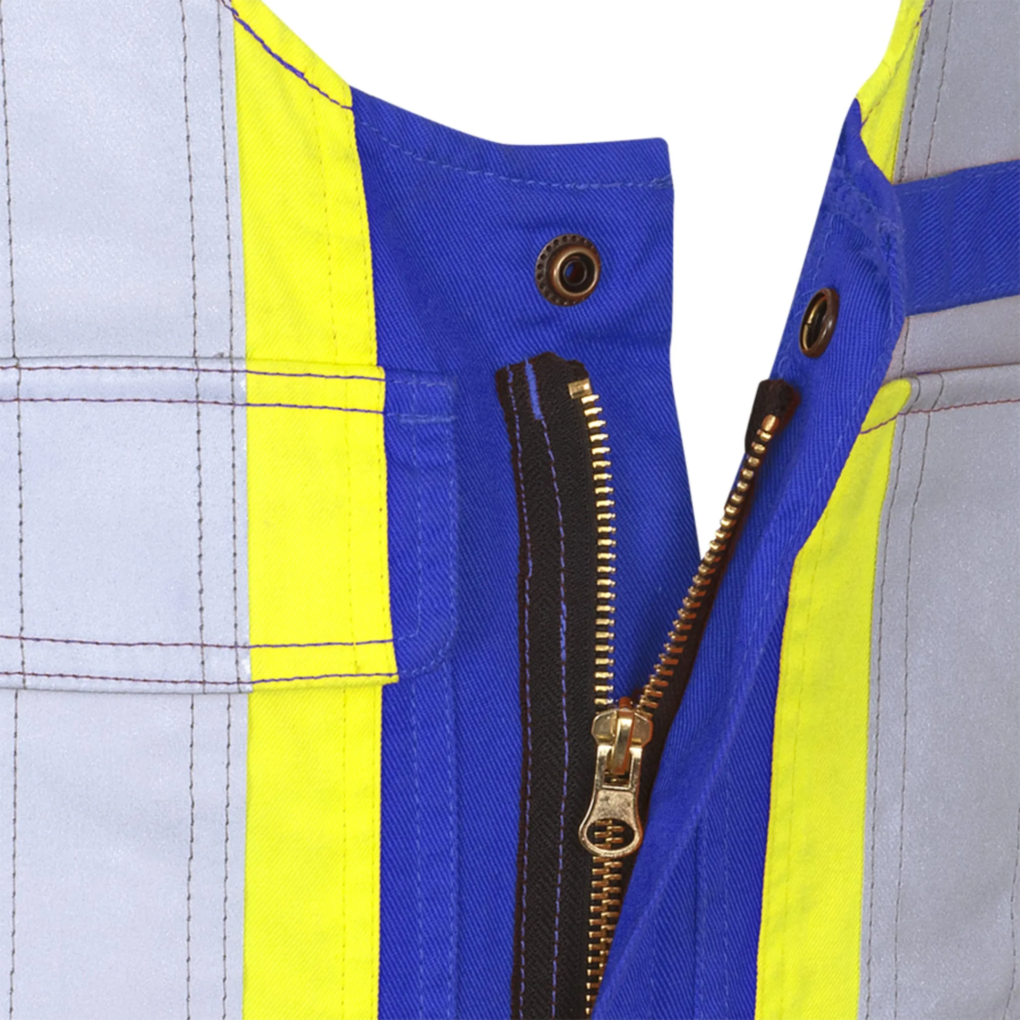 Pioneer Men's Hi-Vis FR-Tech Safety Overalls | CSA Flame-Resistant 88% Cotton/Nylon, Functional, Reflective, Durable & Reliable Workwear | Sizes S-5XL