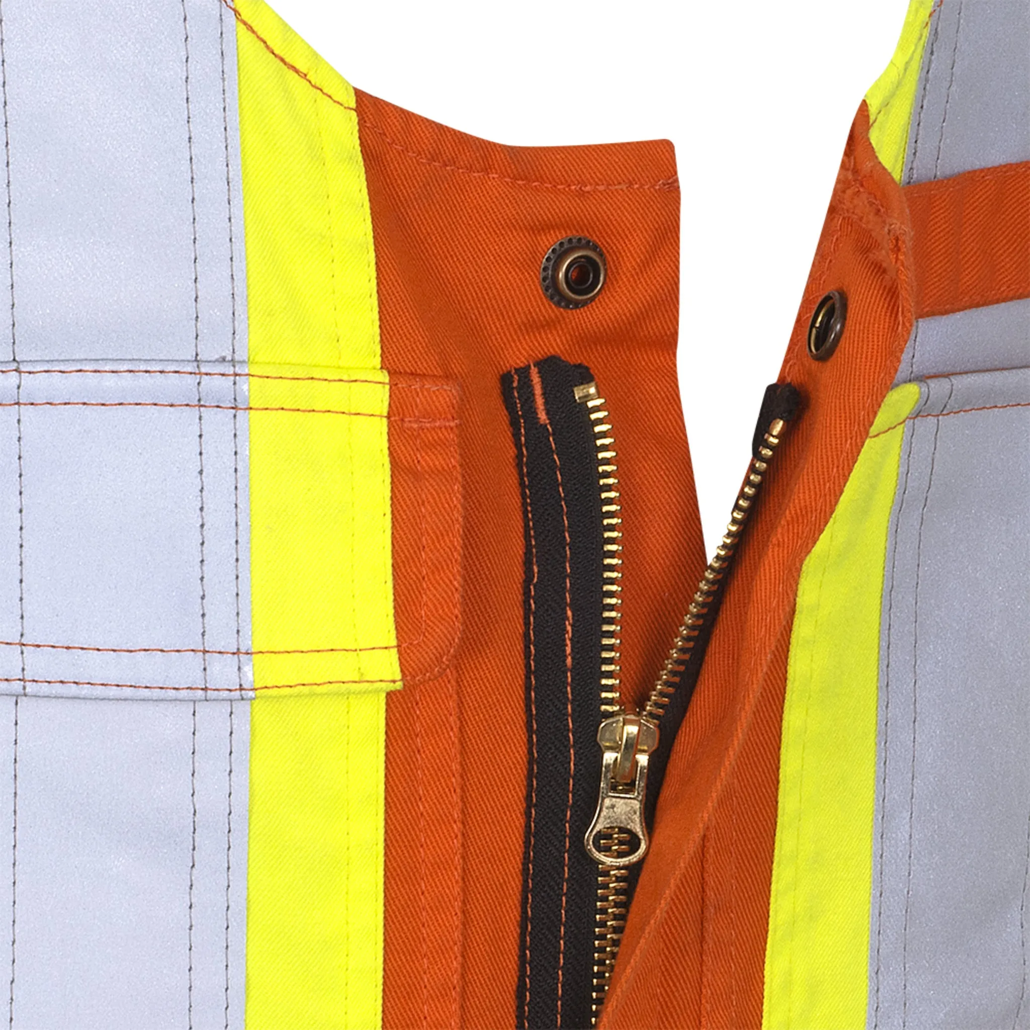 Pioneer Men's Hi-Vis FR-Tech Safety Overalls | CSA Flame-Resistant 88% Cotton/Nylon, Functional, Reflective, Durable & Reliable Workwear | Sizes S-5XL