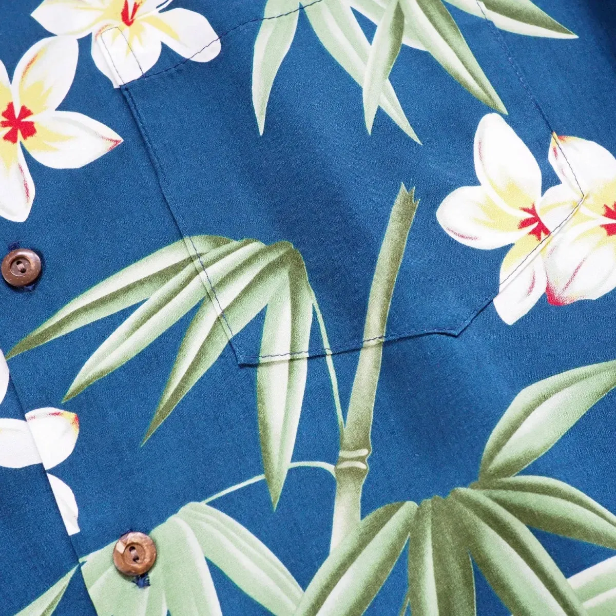pipiwai indigo hawaiian rayon shirt