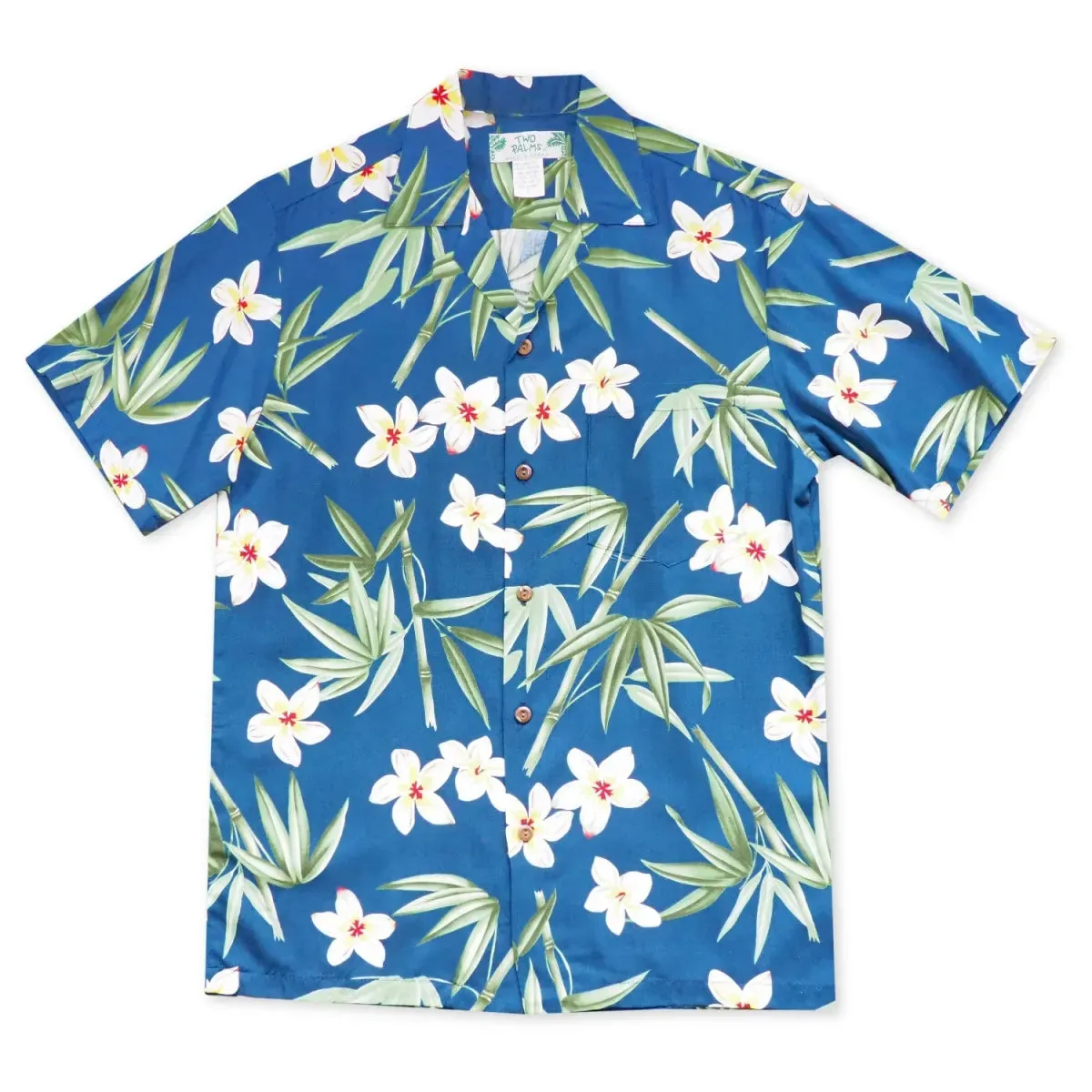 pipiwai indigo hawaiian rayon shirt