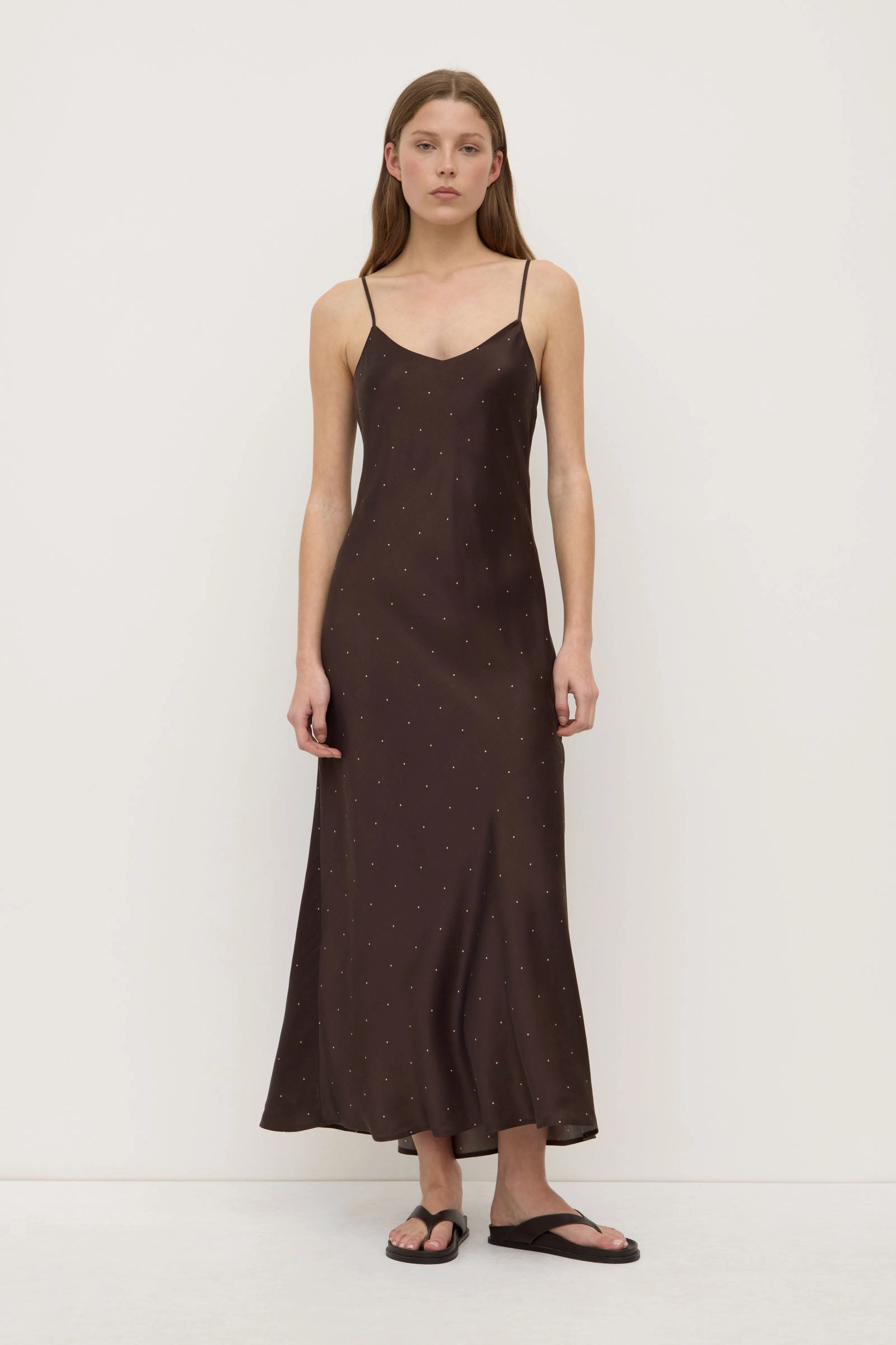 Pippa Dot Silk Slip Dress Practical-Style Smart touch