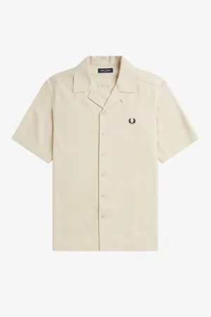 PIQUE TEXTURE REVERE COLLAR SHIRT