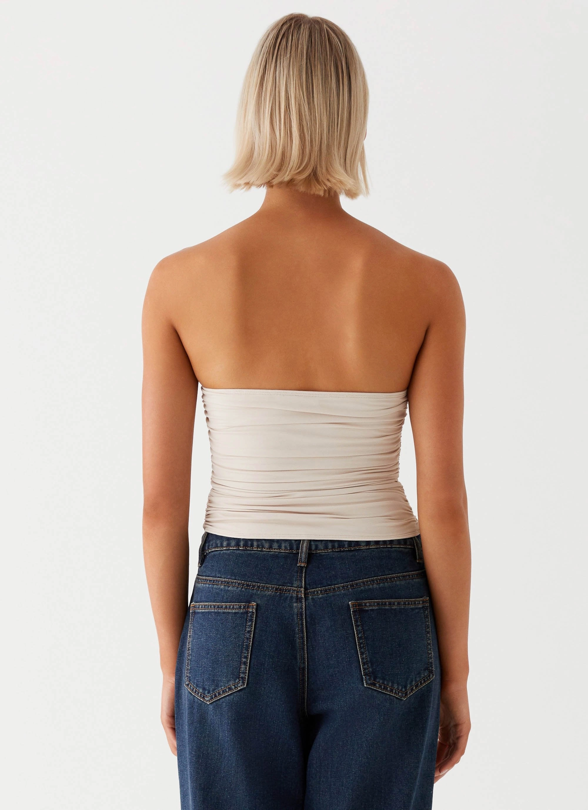 Rudy Tube Top - Ivory Stretchable Waistband