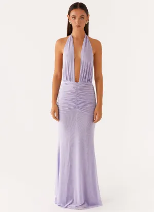 Layered Look Comfortable Design Wear Places To Be Maxi Dress - Lilac