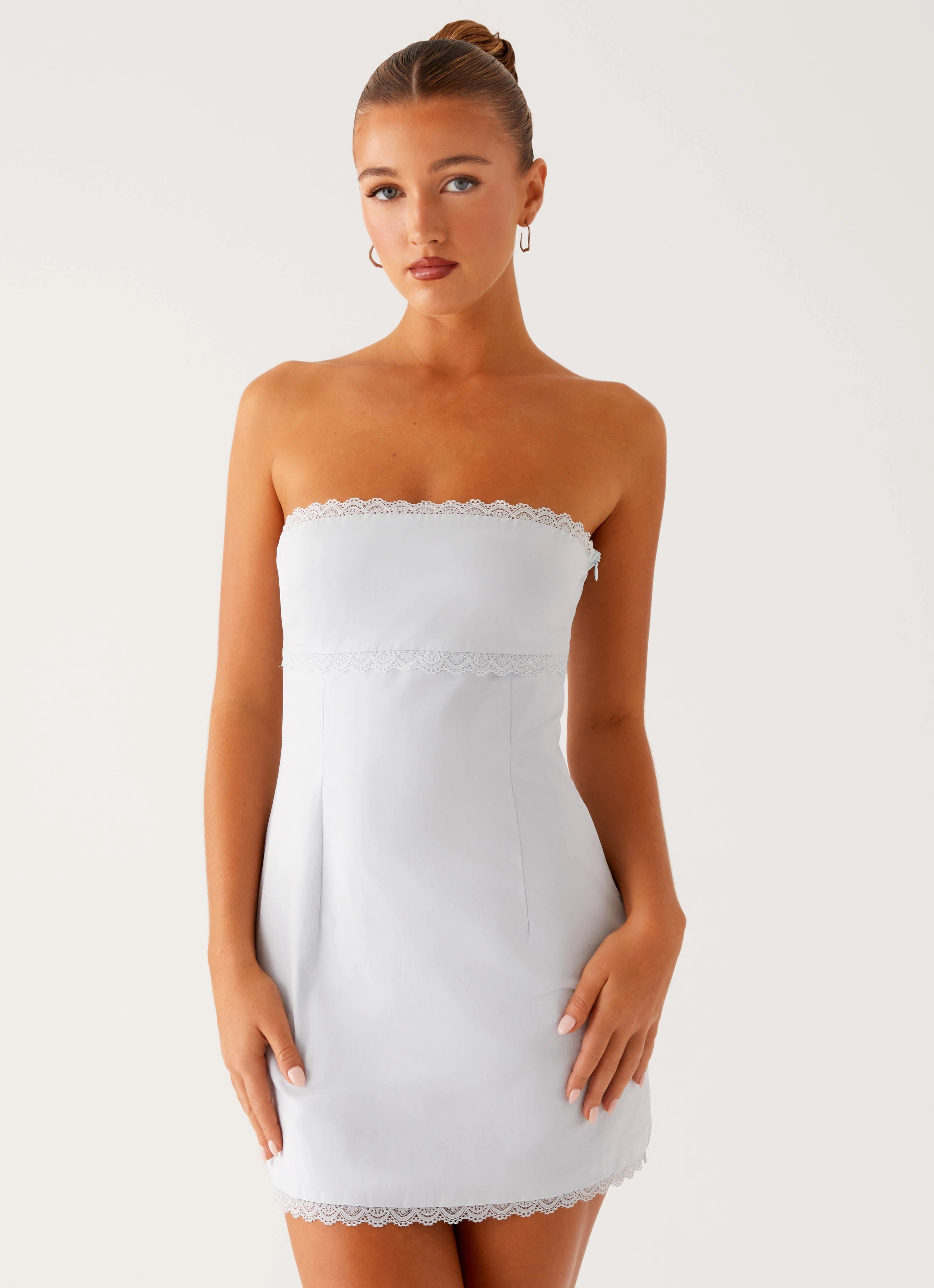 Cala Mini Dress - Blue Grab Quick Tiered-Skirt