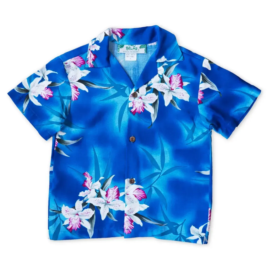 Poipu Blue Hawaiian Boy Shirt