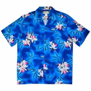 poipu blue hawaiian rayon shirt