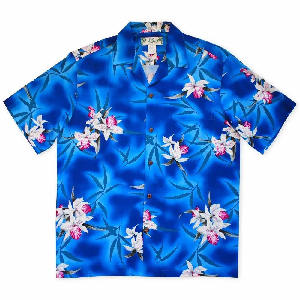 poipu blue hawaiian rayon shirt