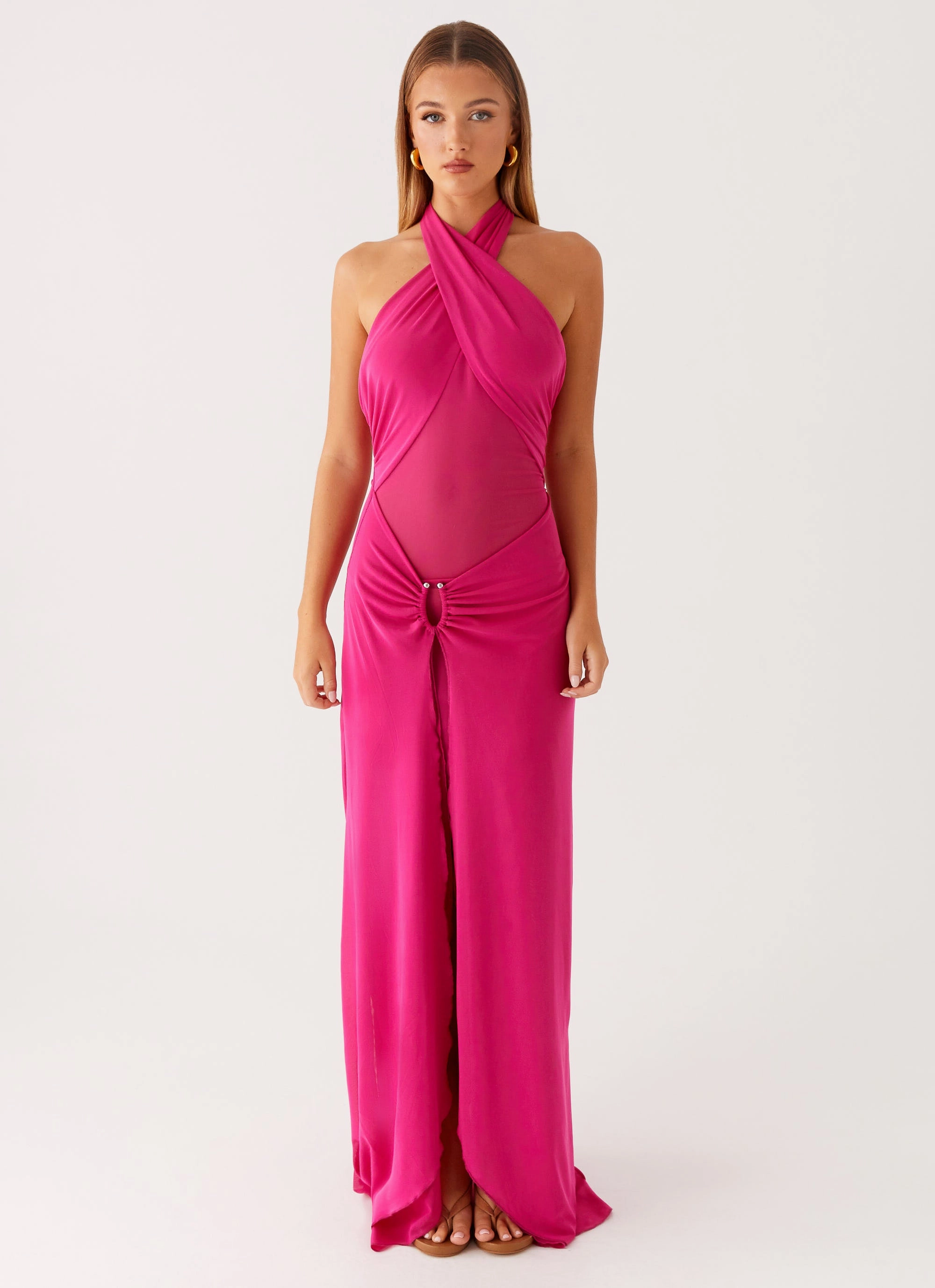 Artistic Edge Ericka Maxi Dress - Hot Pink