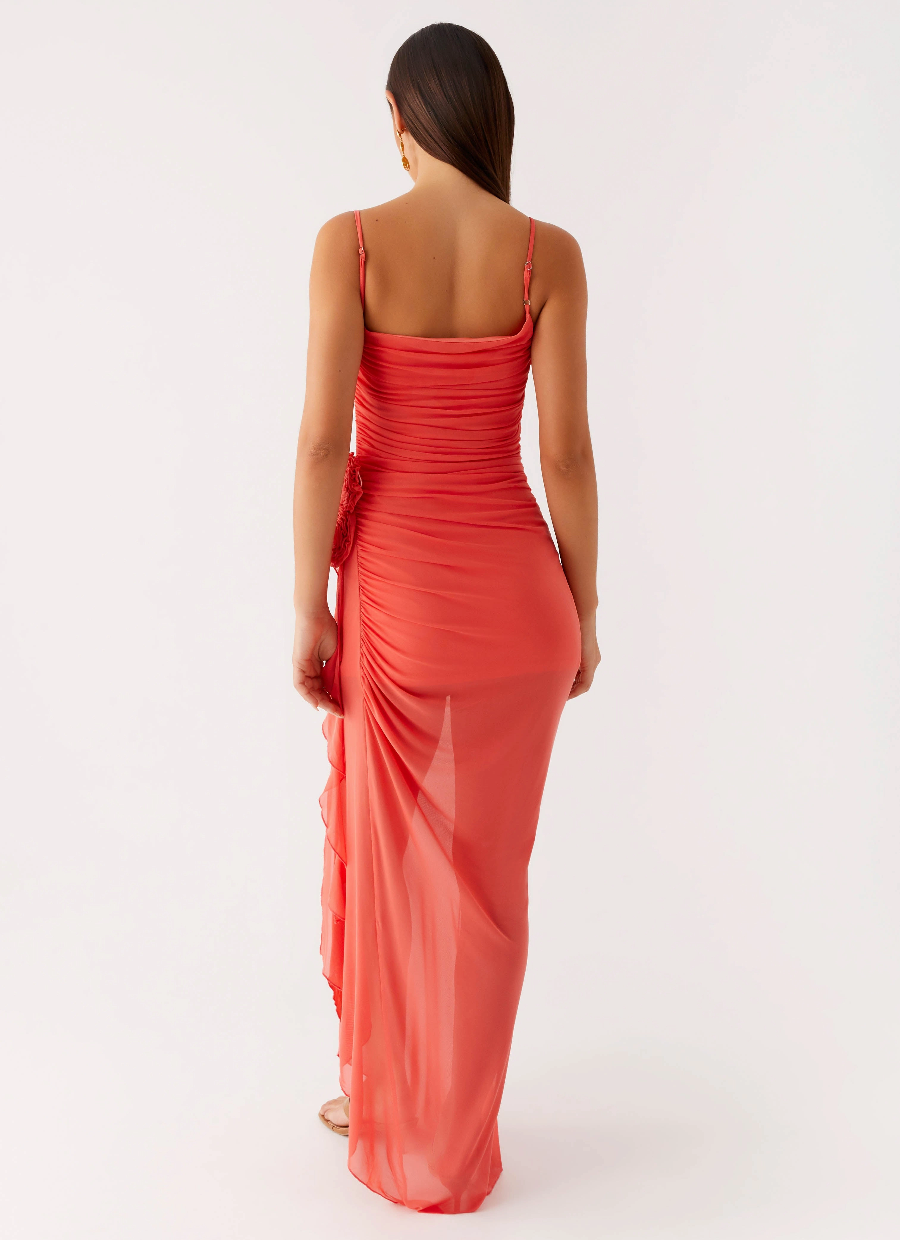 Fitted Design Casual Pick Louana Maxi Dress - Coral