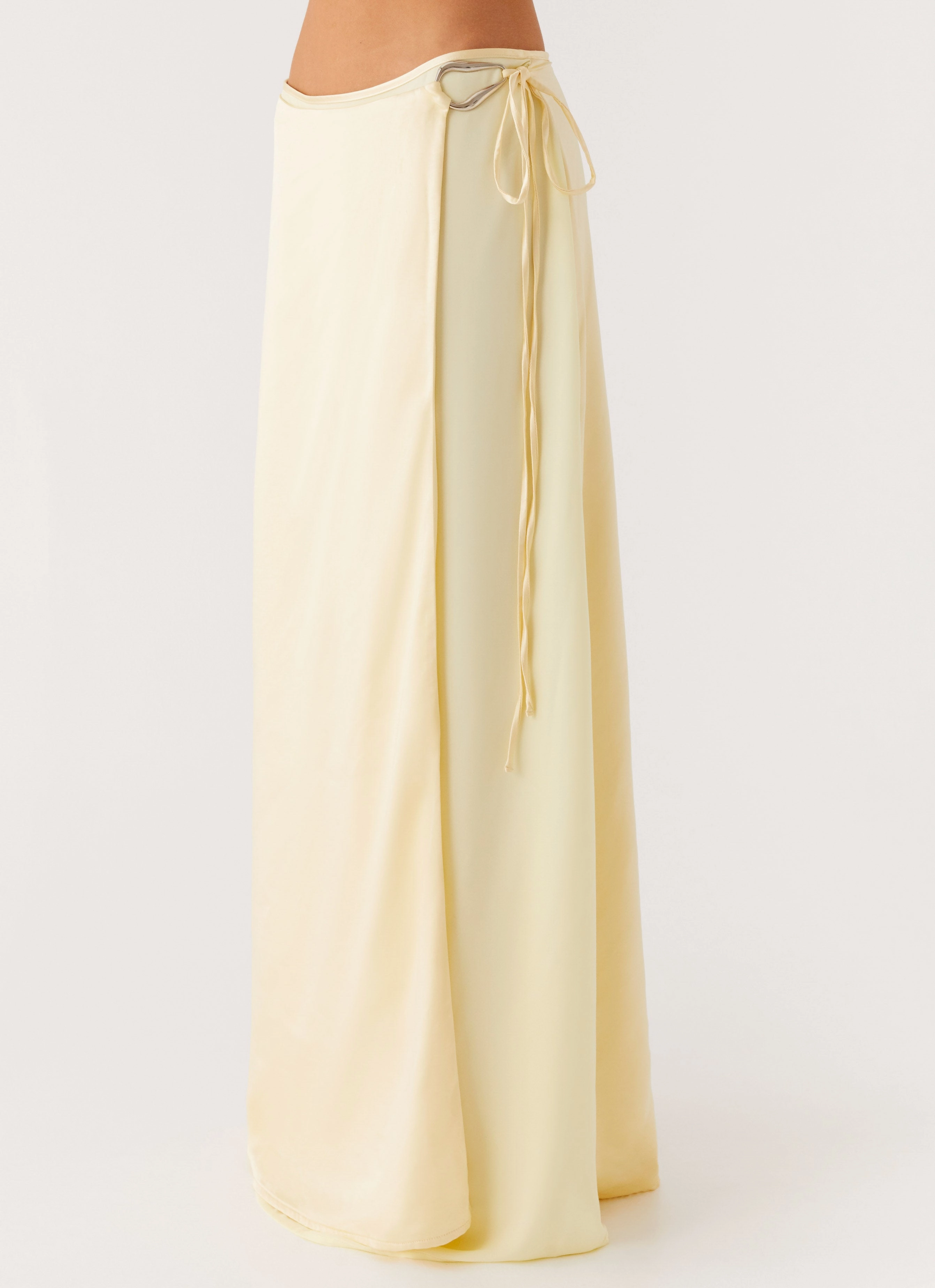 WaterRepellentFabric Lightweight insulation Pollie Maxi Skirt - Yellow