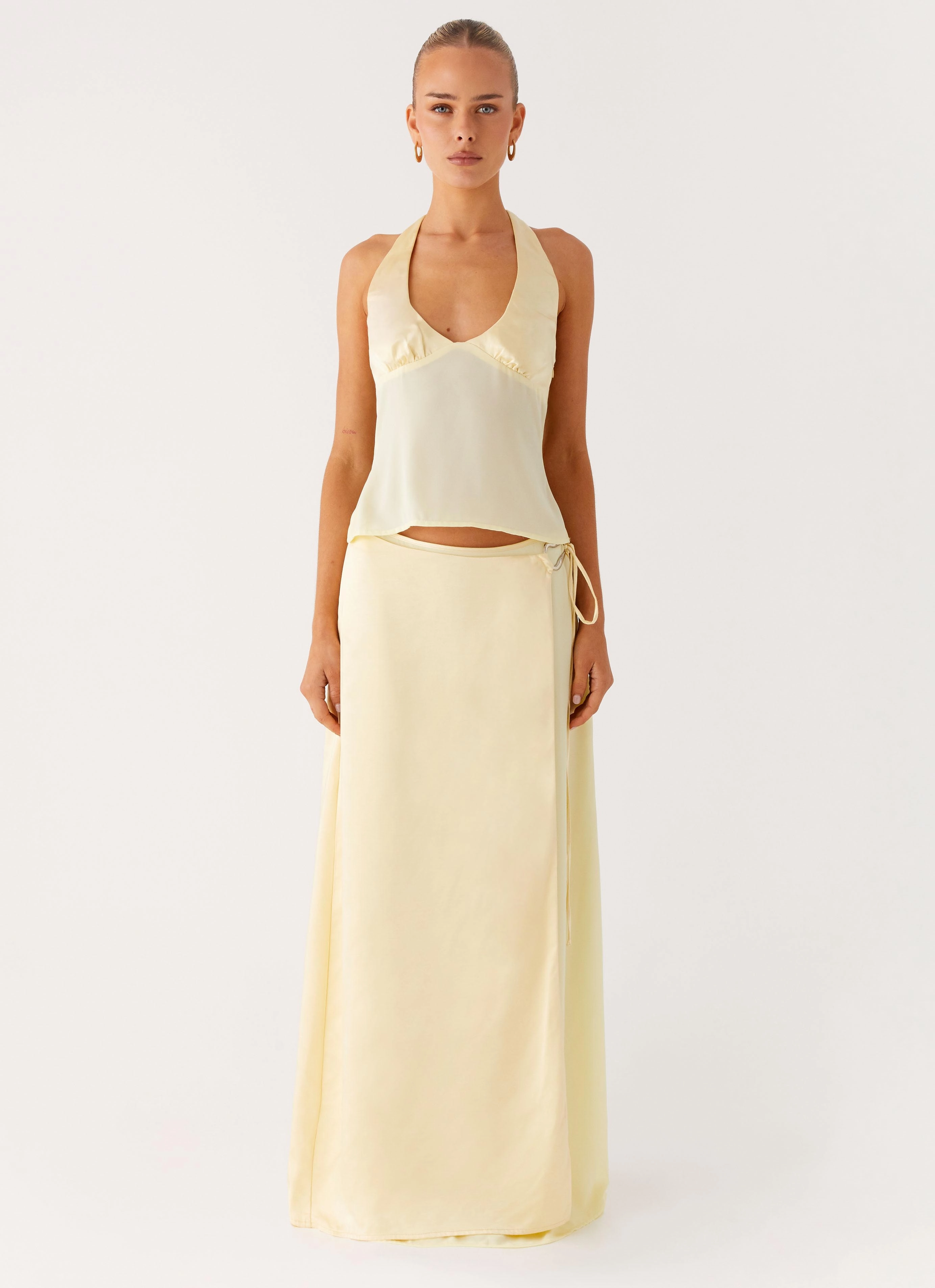 Reinforced Shoulder Protection Pollie Maxi Skirt - Yellow