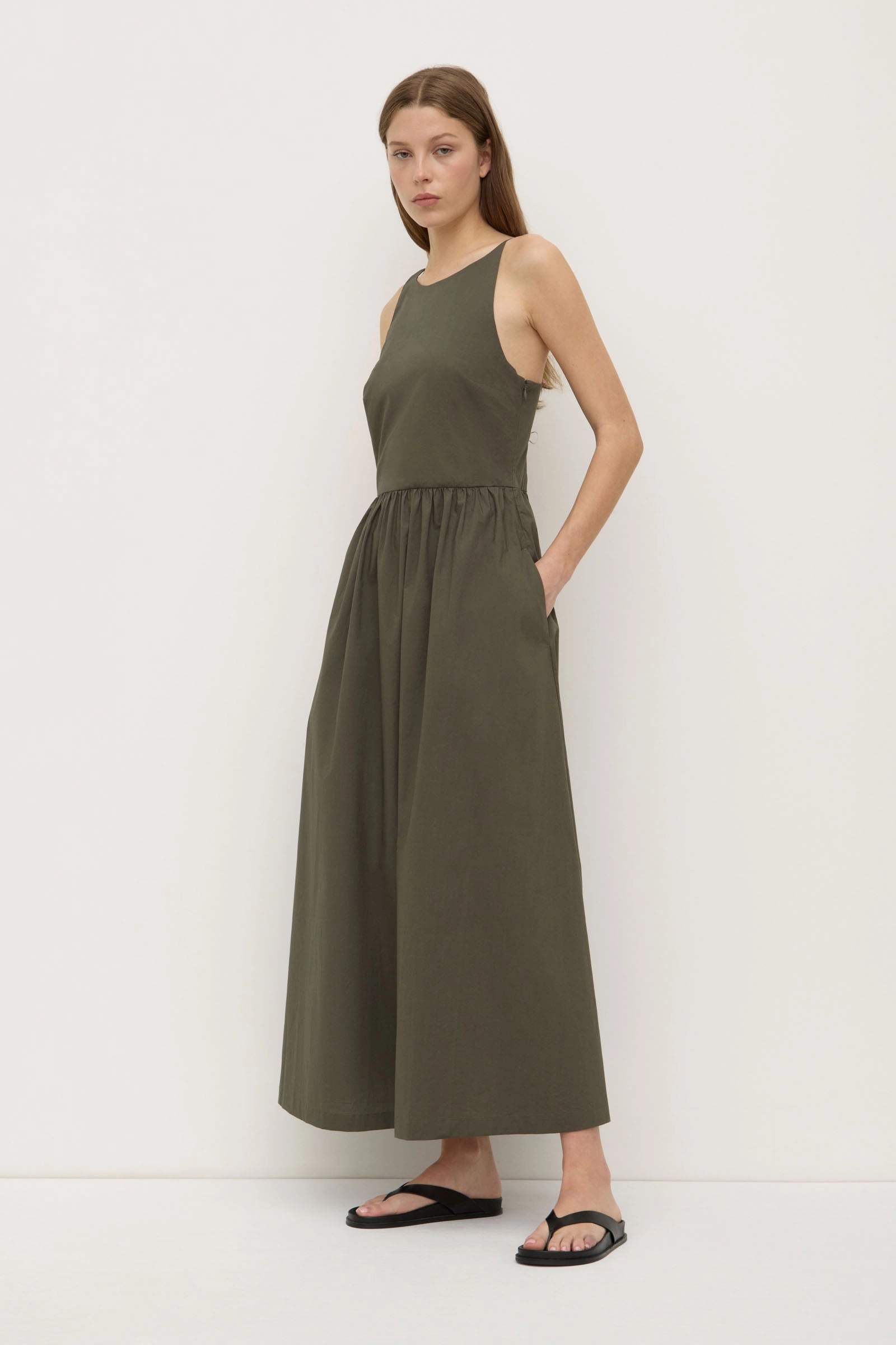 Posie Midi Dress Comfortable shift dress CrinkleResistantWeave