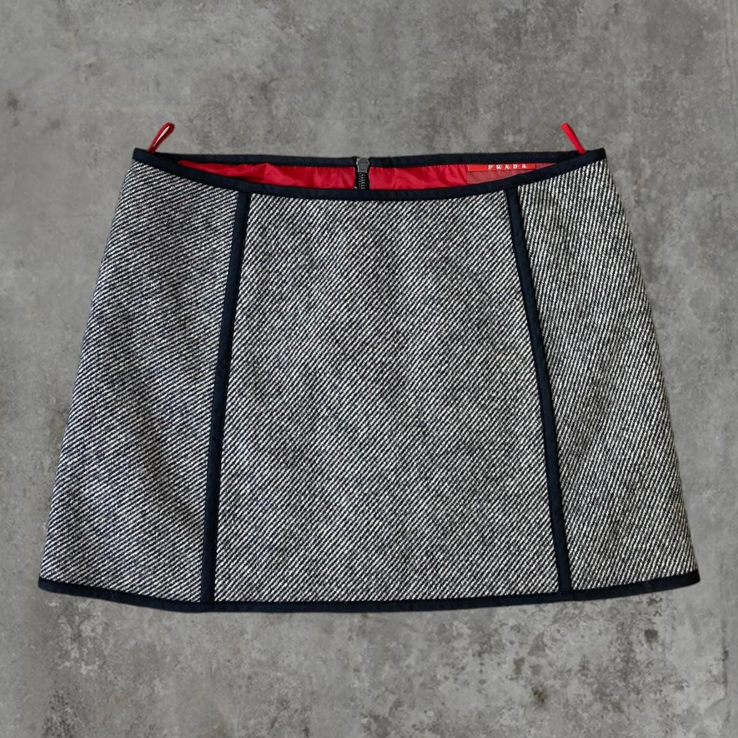 PRADA SPORT WOOL MINI SKIRT - M/L
