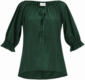 Ribbed Trim ButterSoftTexture Brigid Tunic Limited Edition Greens