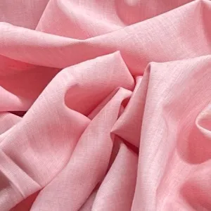 Premium 100% Cotton Chambray Fabric 140cm, Pink