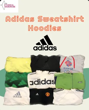 Premium Adidas Hoodies Sweatshirts including vintage pieces