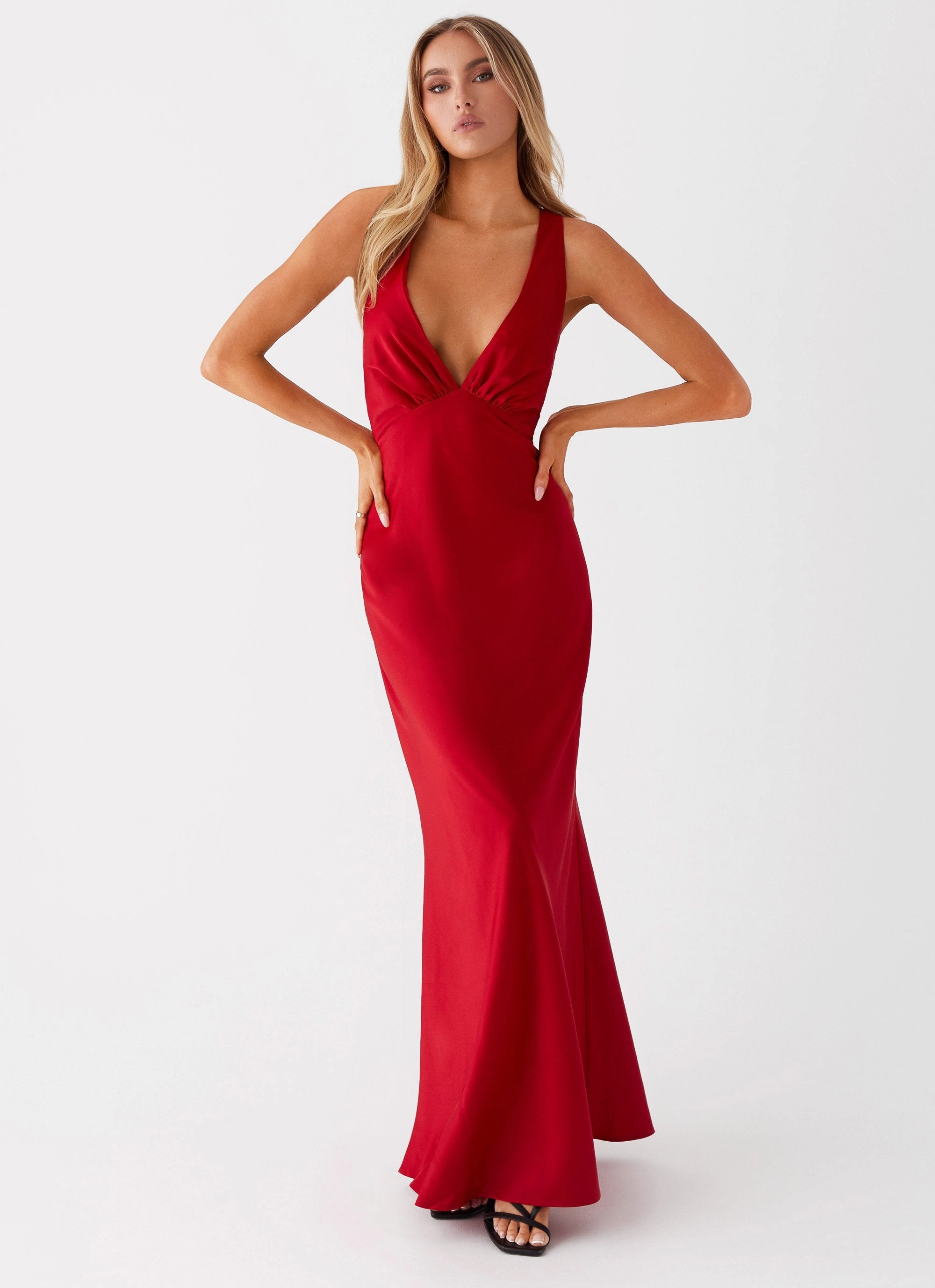 Slyvia Maxi Dress - Red Fresh Motion