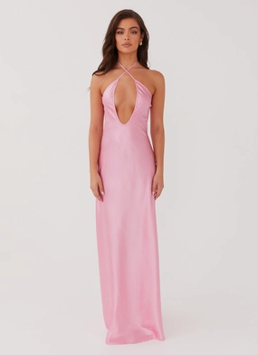Noir Symphony Maxi Dress - Pink Fall Outfit