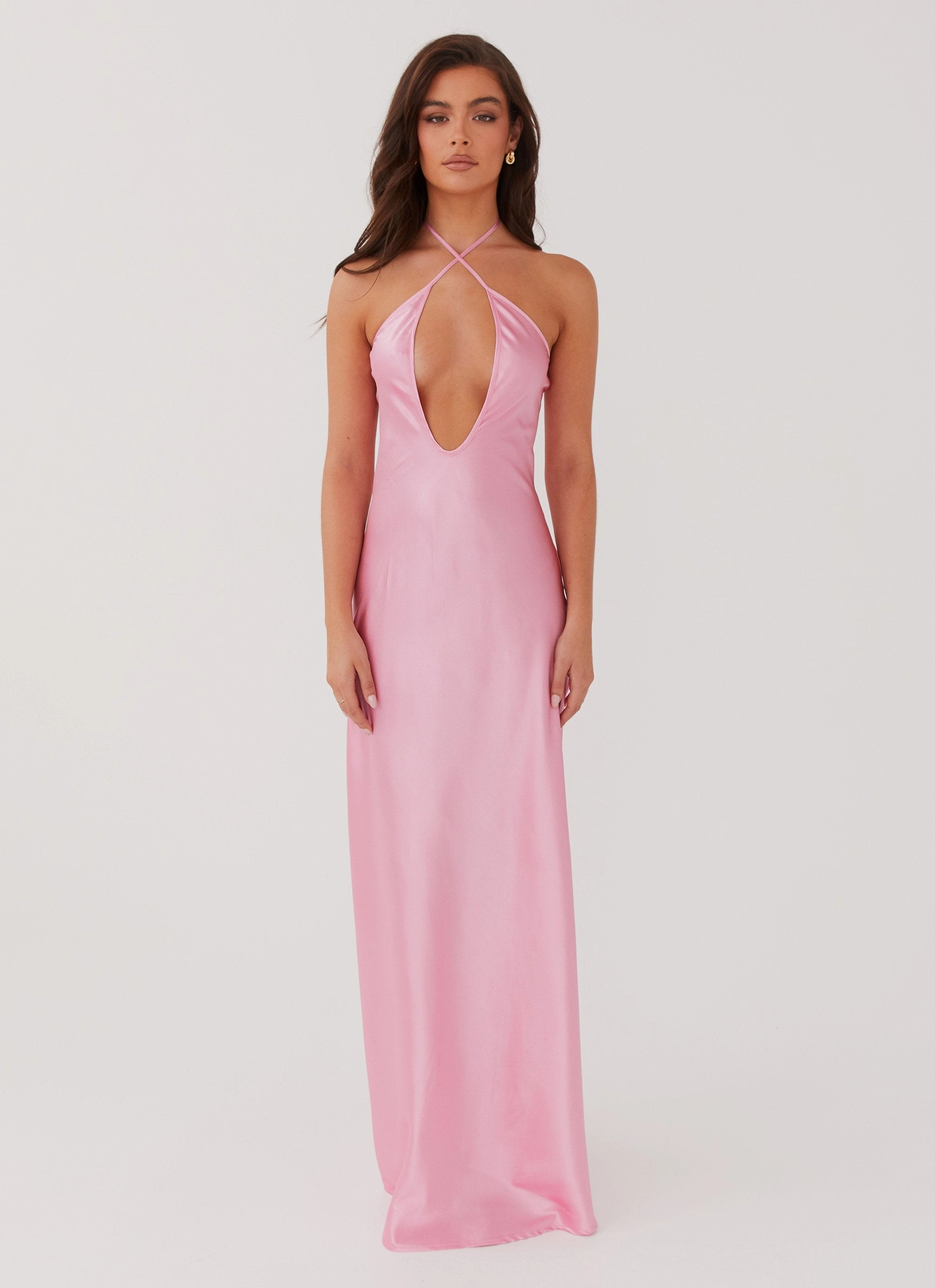 Noir Symphony Maxi Dress - Pink Fall Outfit