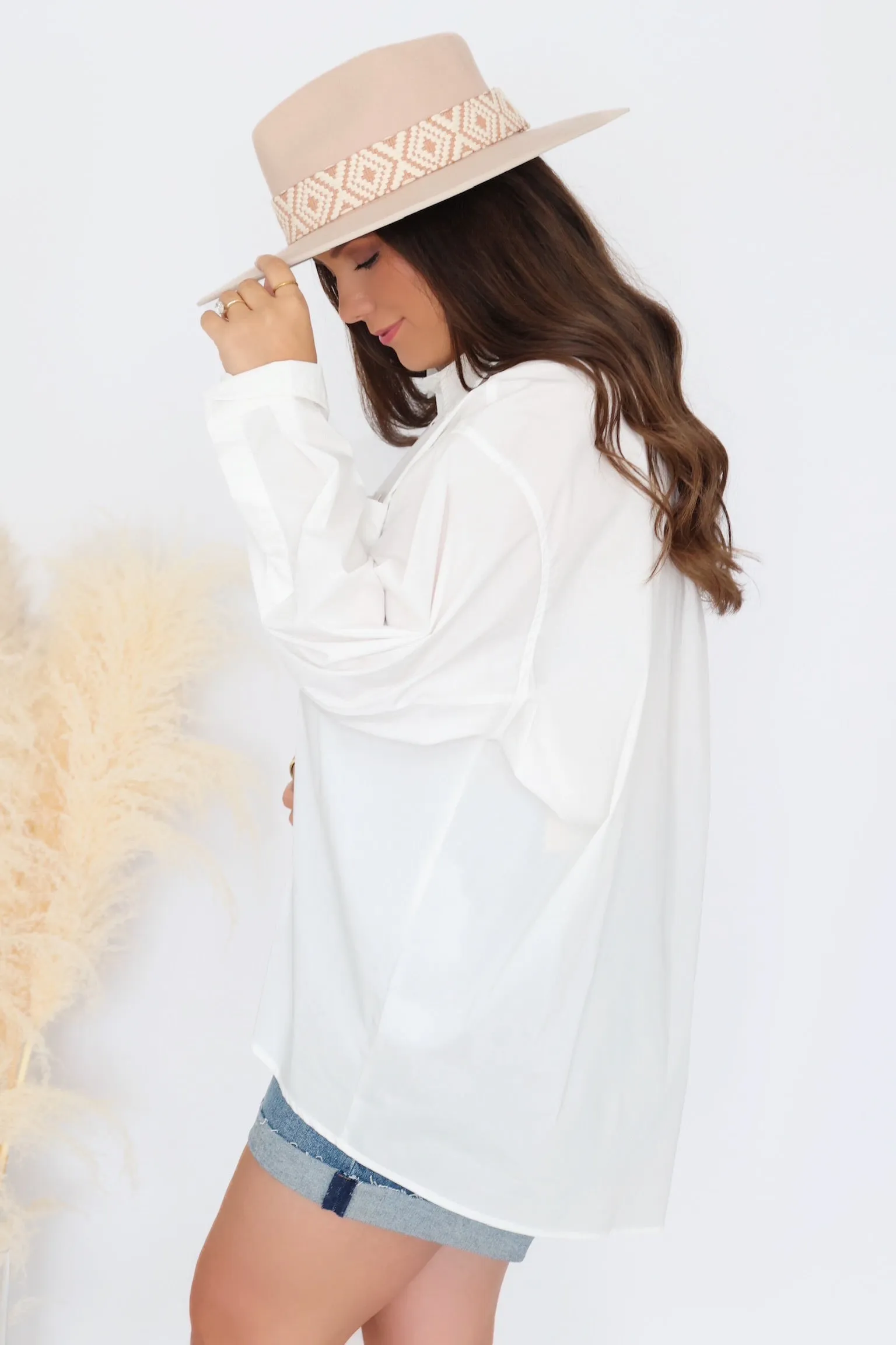 Blake Oversized Button Down LightweightFabric