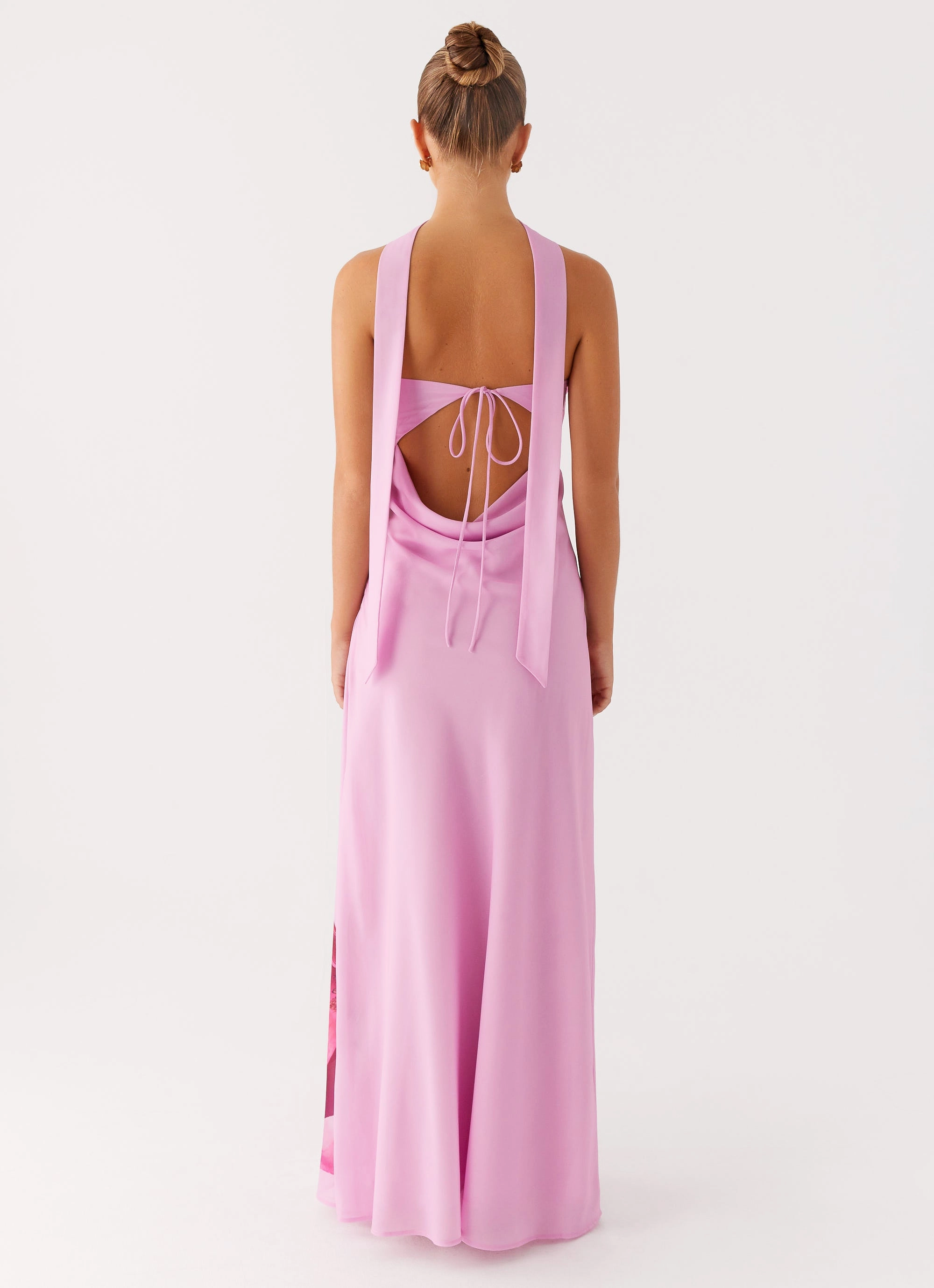 Prim Maxi Dress - Pastel Pink City Casual Texture Edge