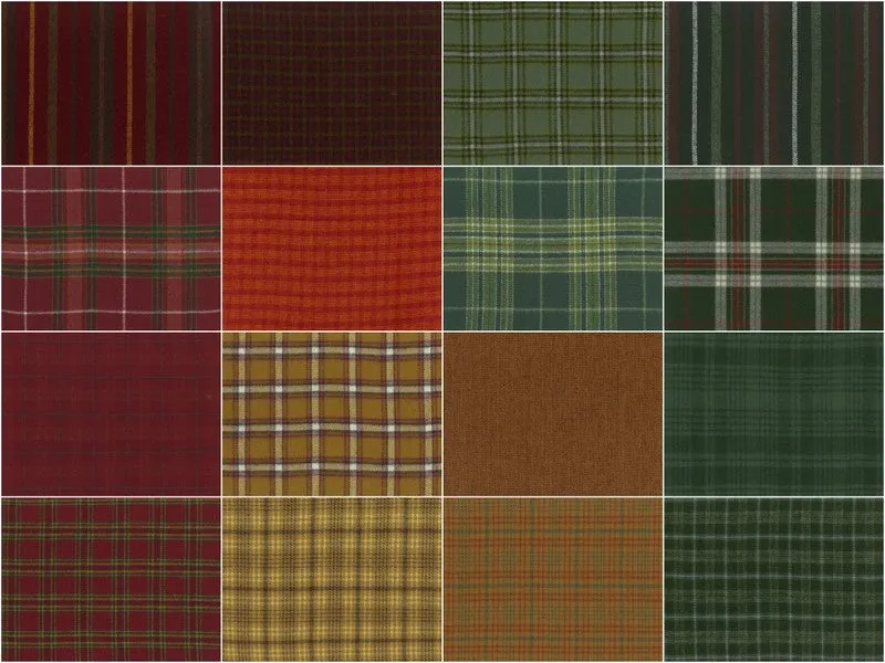 Primo Plaids Lumber Jacks Flannel Fat Quarter Bundle