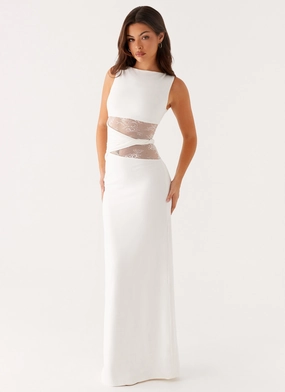Karma Maxi Dress - White Street-Style
