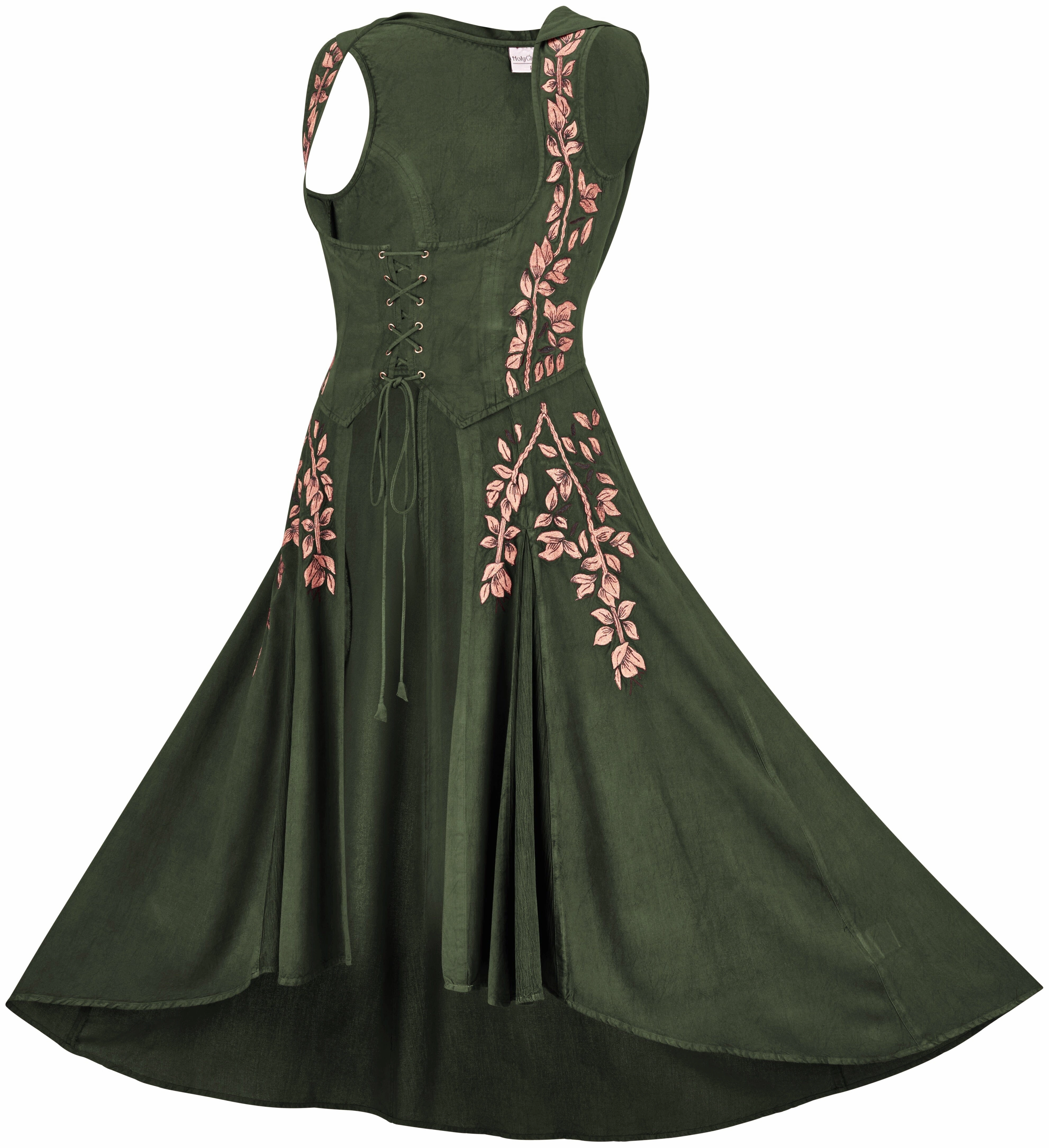 Wool-Blend Tauriel Maxi Overdress Limited Edition Moss Green