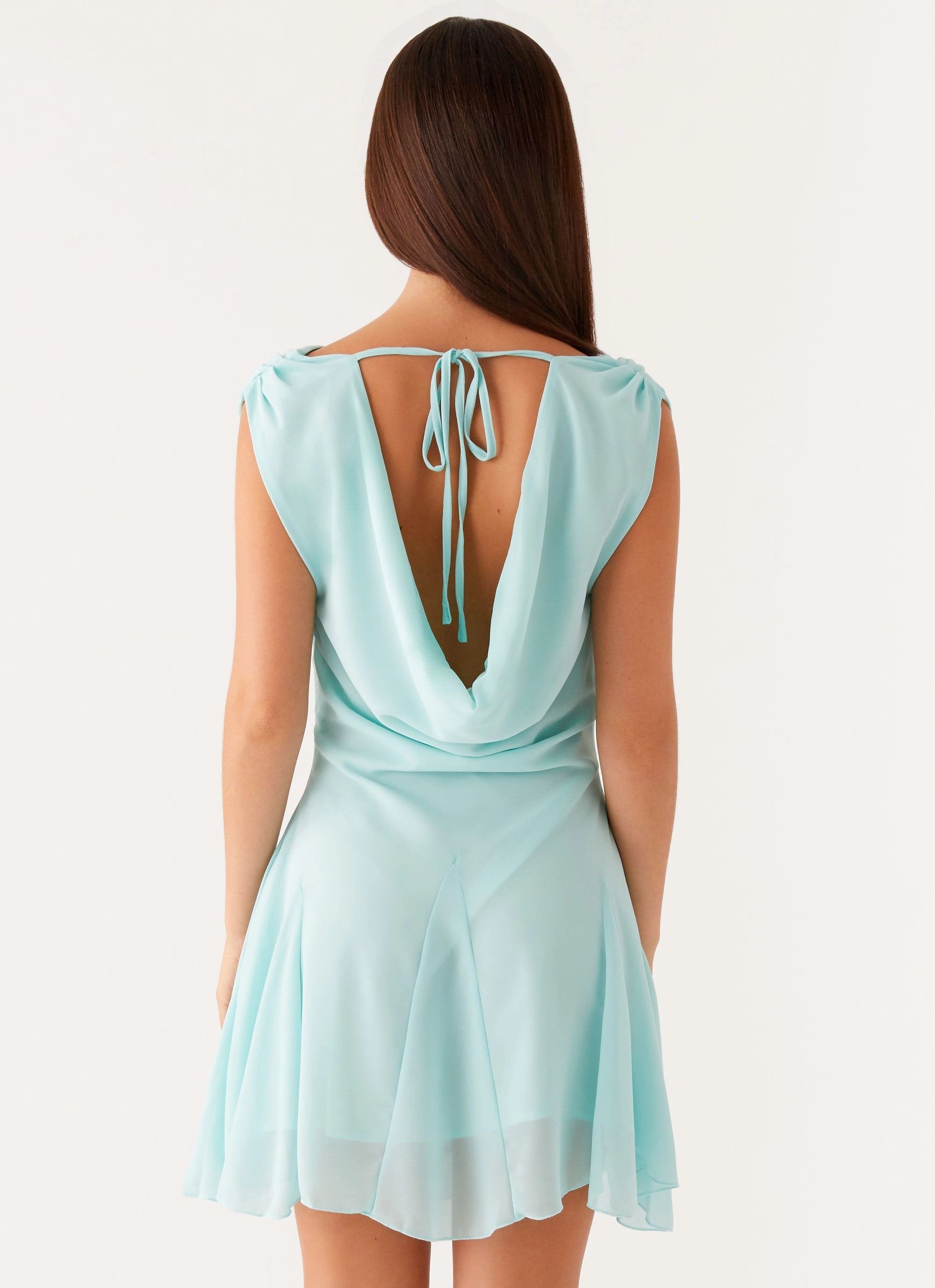 Shayla Mini Dress - Turquoise Layer Safe Smart Detail