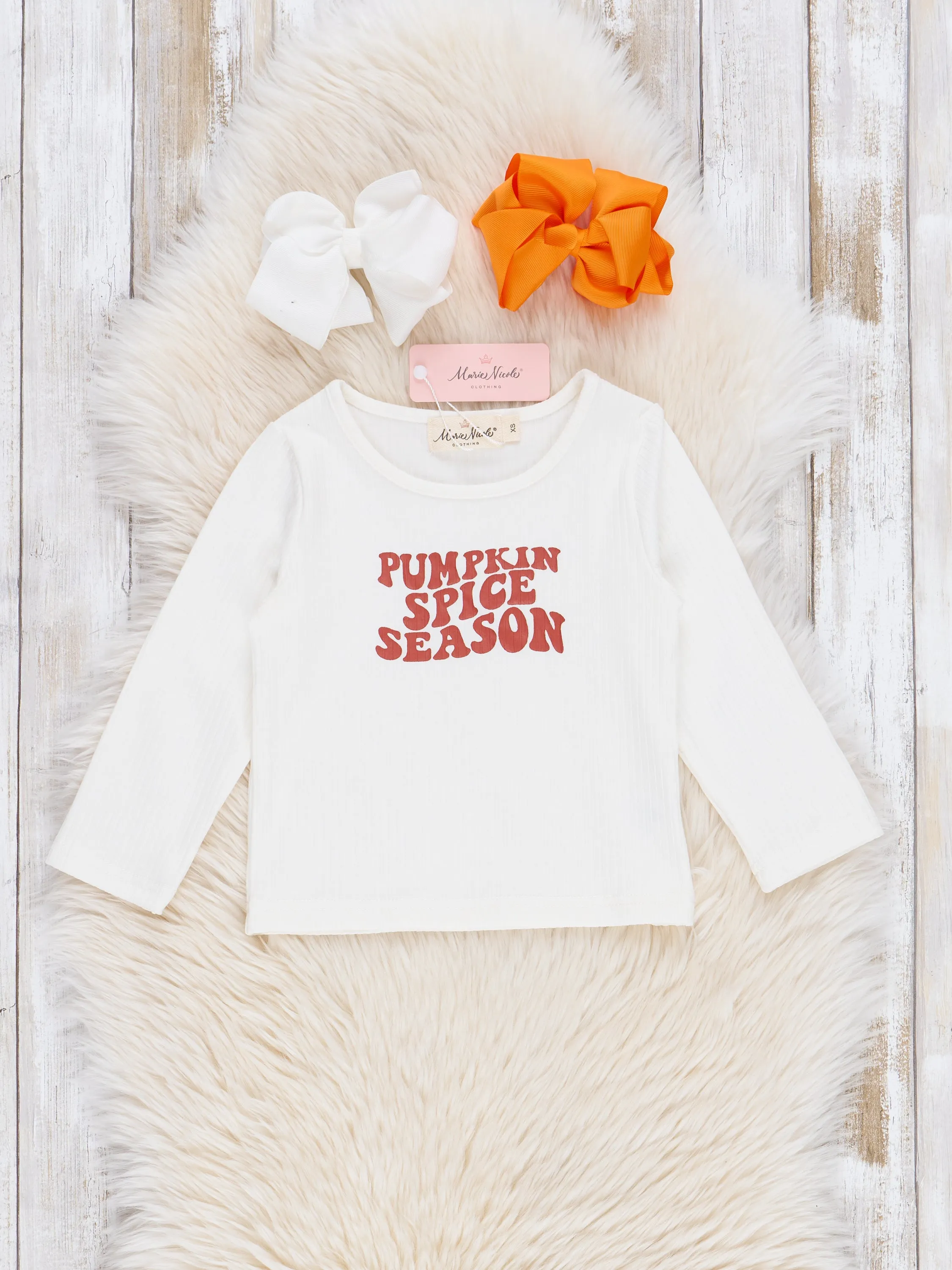 Pumpkin Spice Plaid Flannel Skirtall Set