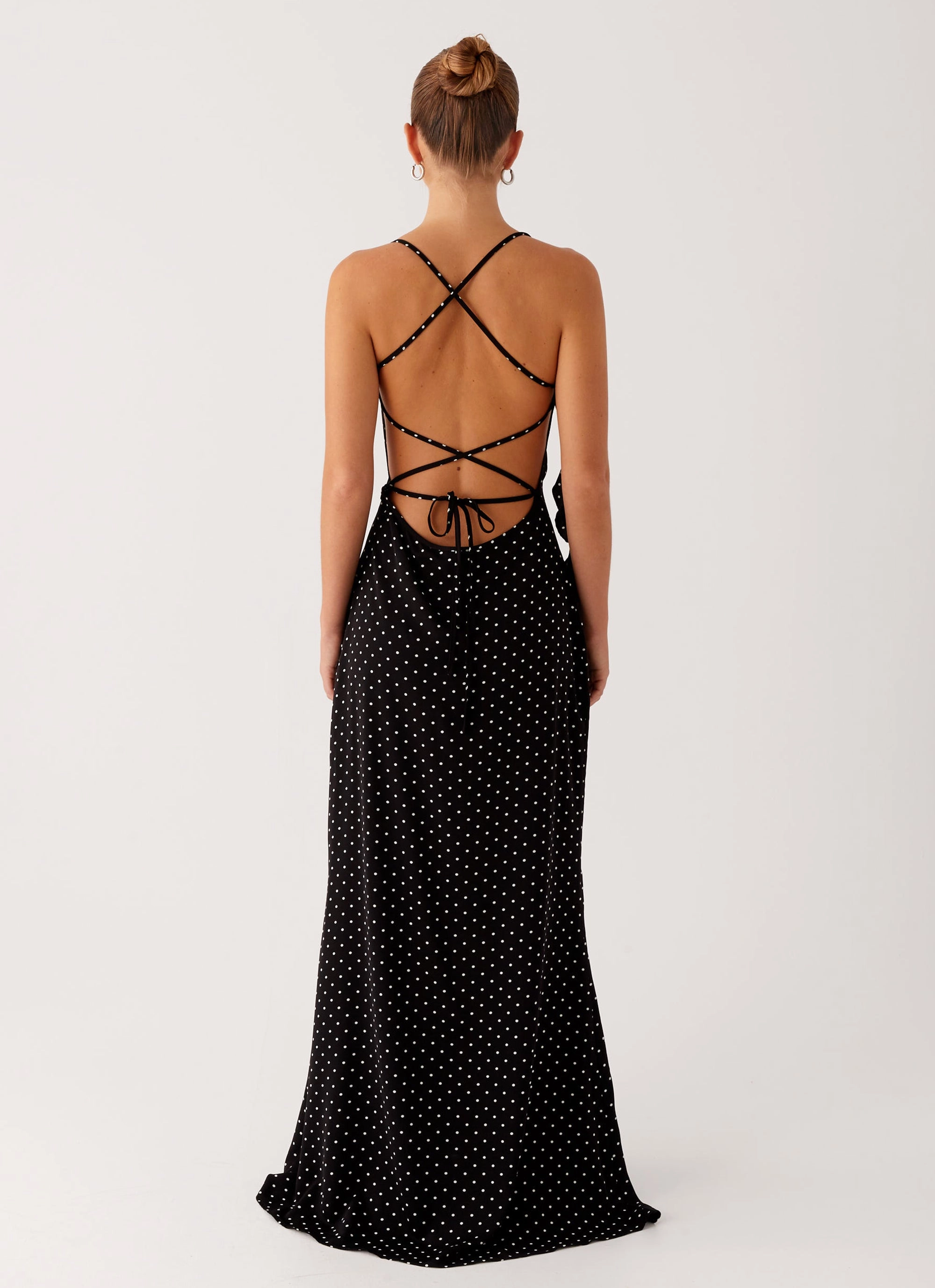 Timeless Piece Comfort Stretch Purely Maxi Dress - Black Polka Dot