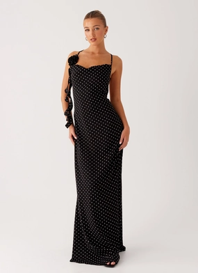 Purely Maxi Dress - Black Polka Dot All-Occasion Wear