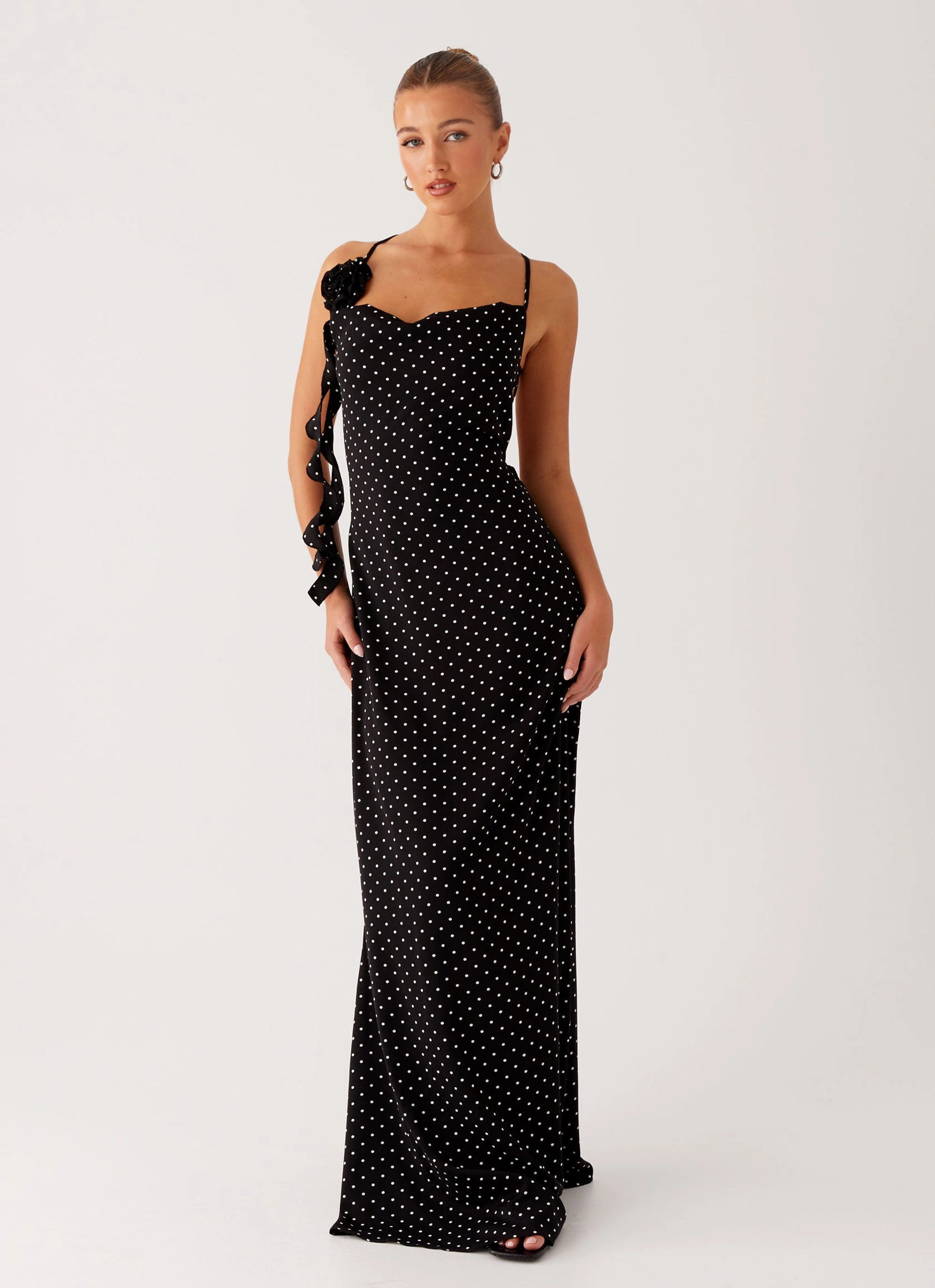 Purely Maxi Dress - Black Polka Dot All-Occasion Wear