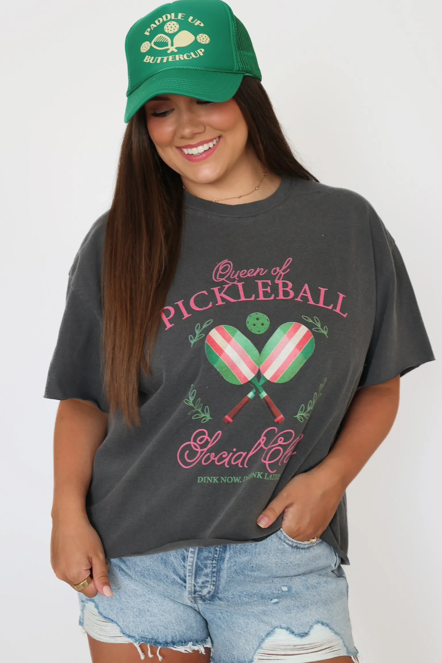 FlexibleRibbing Queen of Pickleball Graphic Tee(FINAL SALE)