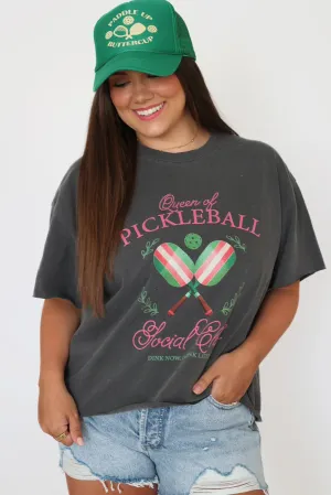 FlexibleRibbing Queen of Pickleball Graphic Tee(FINAL SALE)