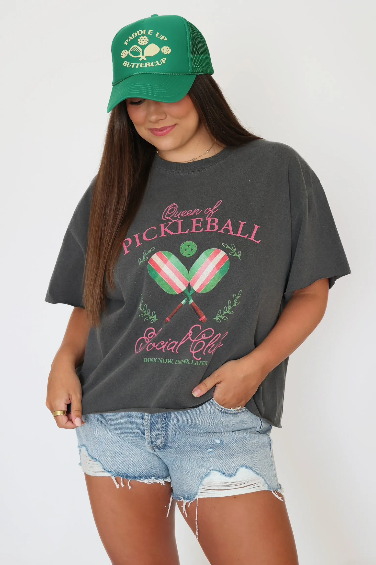 SubtleTexture Queen of Pickleball Graphic Tee(FINAL SALE)