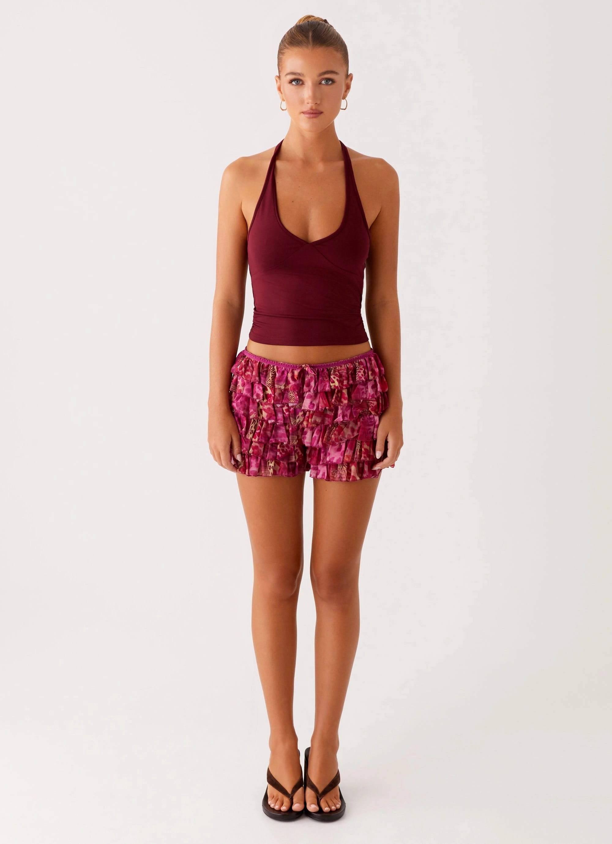 Entertain Me Bloomer Shorts - Lavender Lagoon WaterproofTechnology Flattering Look