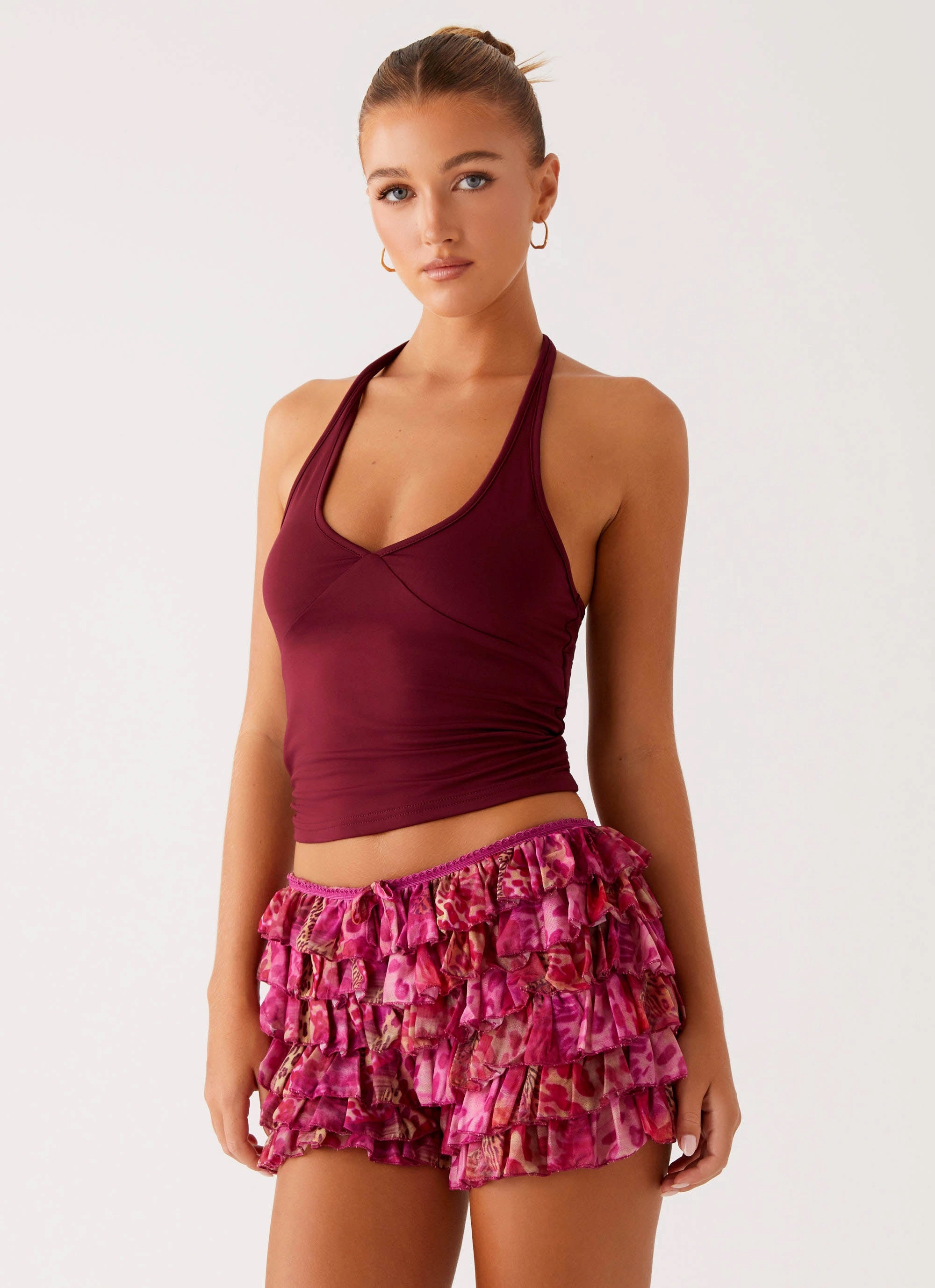 Entertain Me Bloomer Shorts - Lavender Lagoon Compression Support Lining FadeResistantTreatment