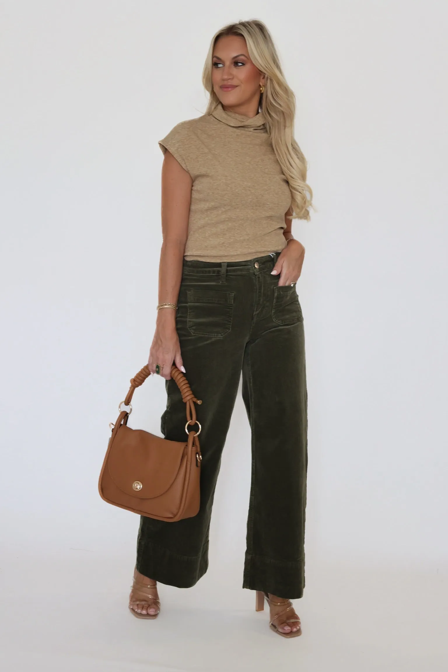 Open Up Turtleneck WrinkleFree Fabric Layered Collar System