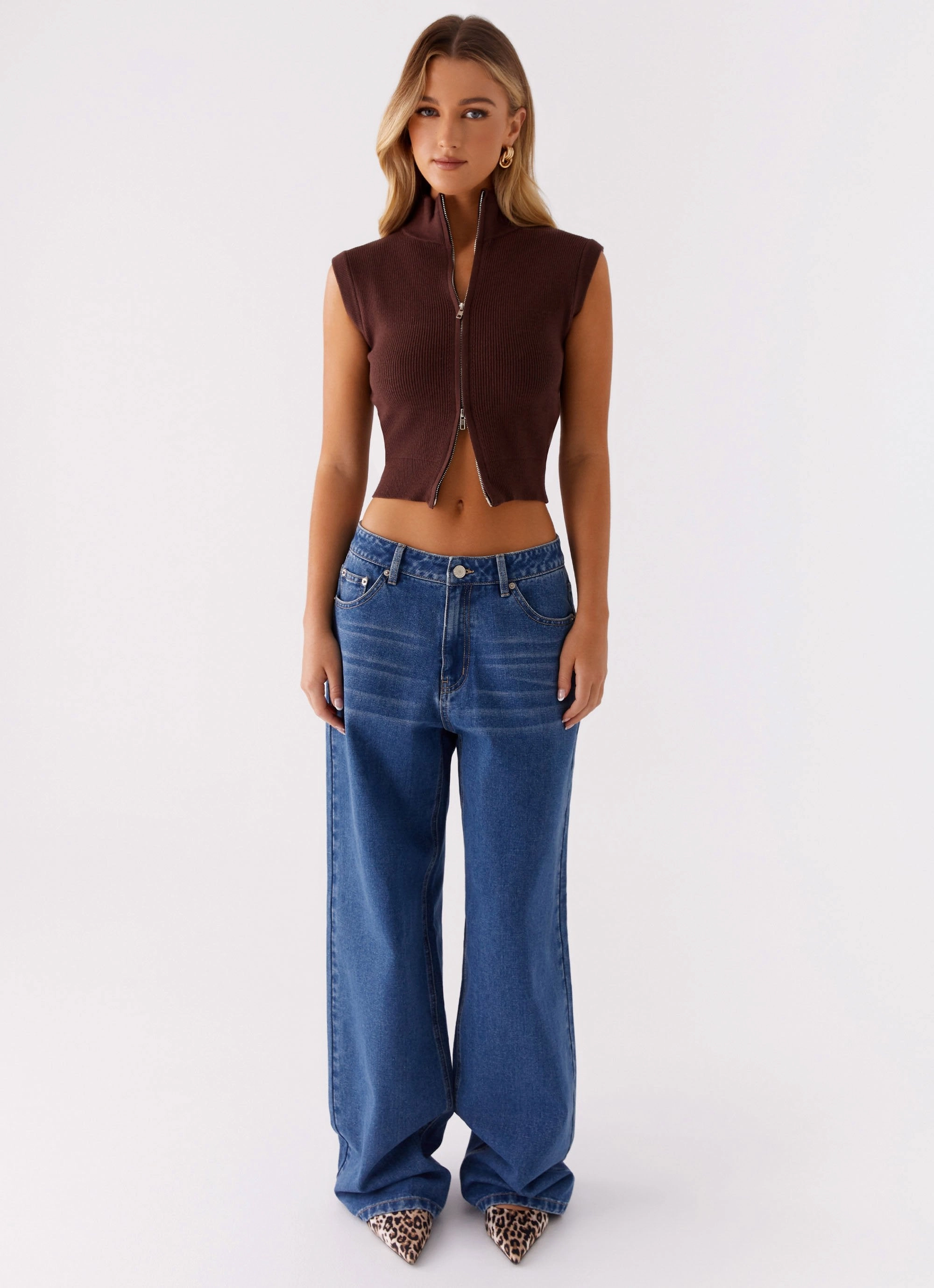 Keegan Knit Vest - Chocolate Chic Look NoSlipSurface