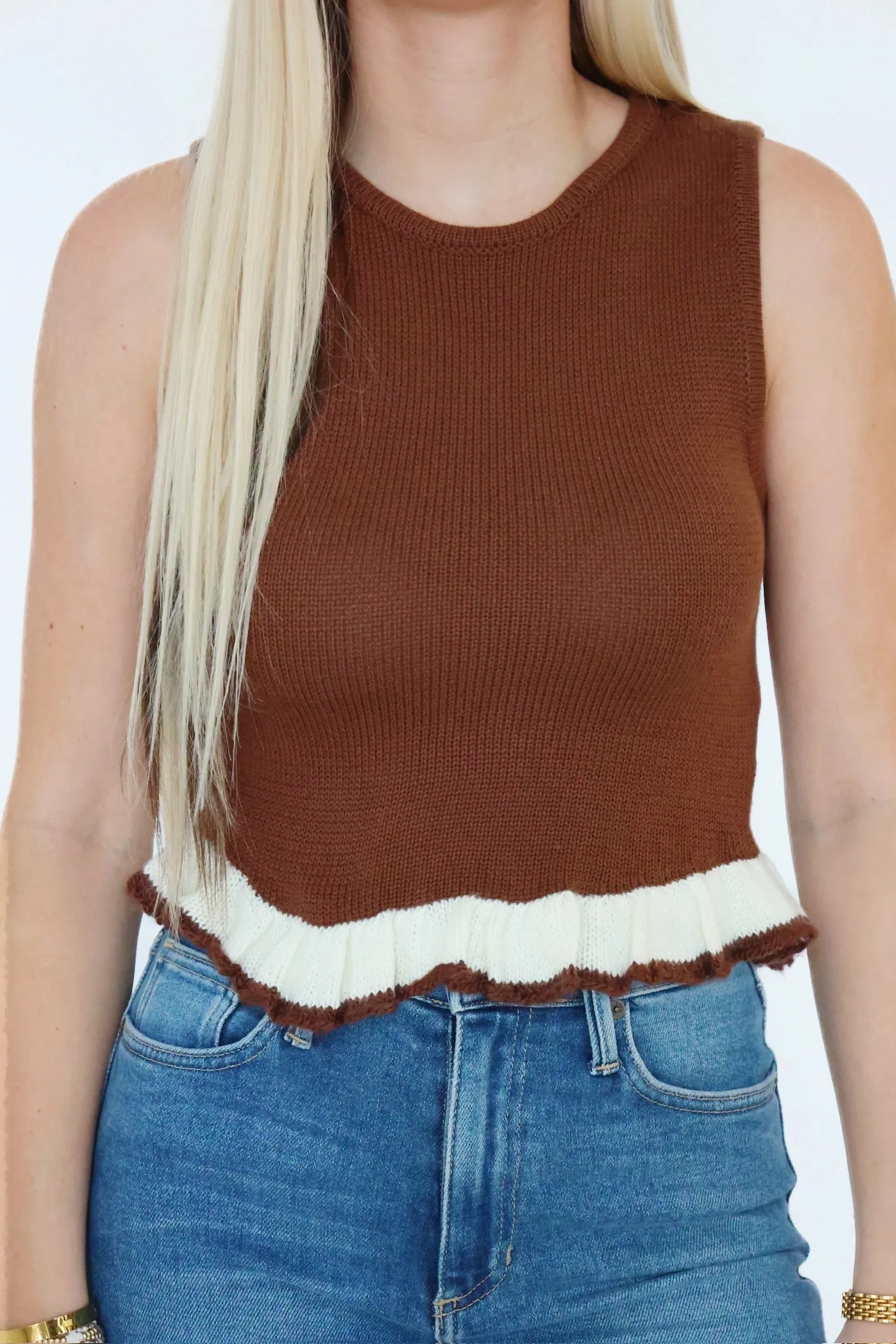 HiddenStoragePocket Maleah Sleeveles Sweater