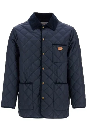 quilted jacket with vlogo 6V3CJK955CM NAVY